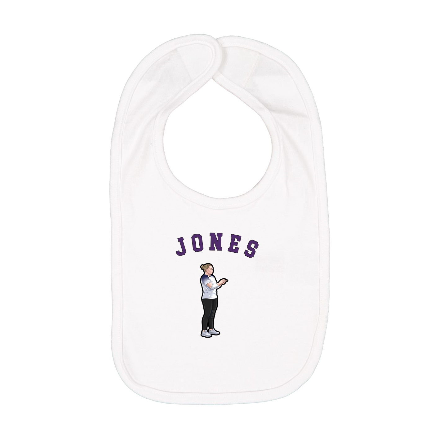 Infant Bib — Shirsey Arch in White