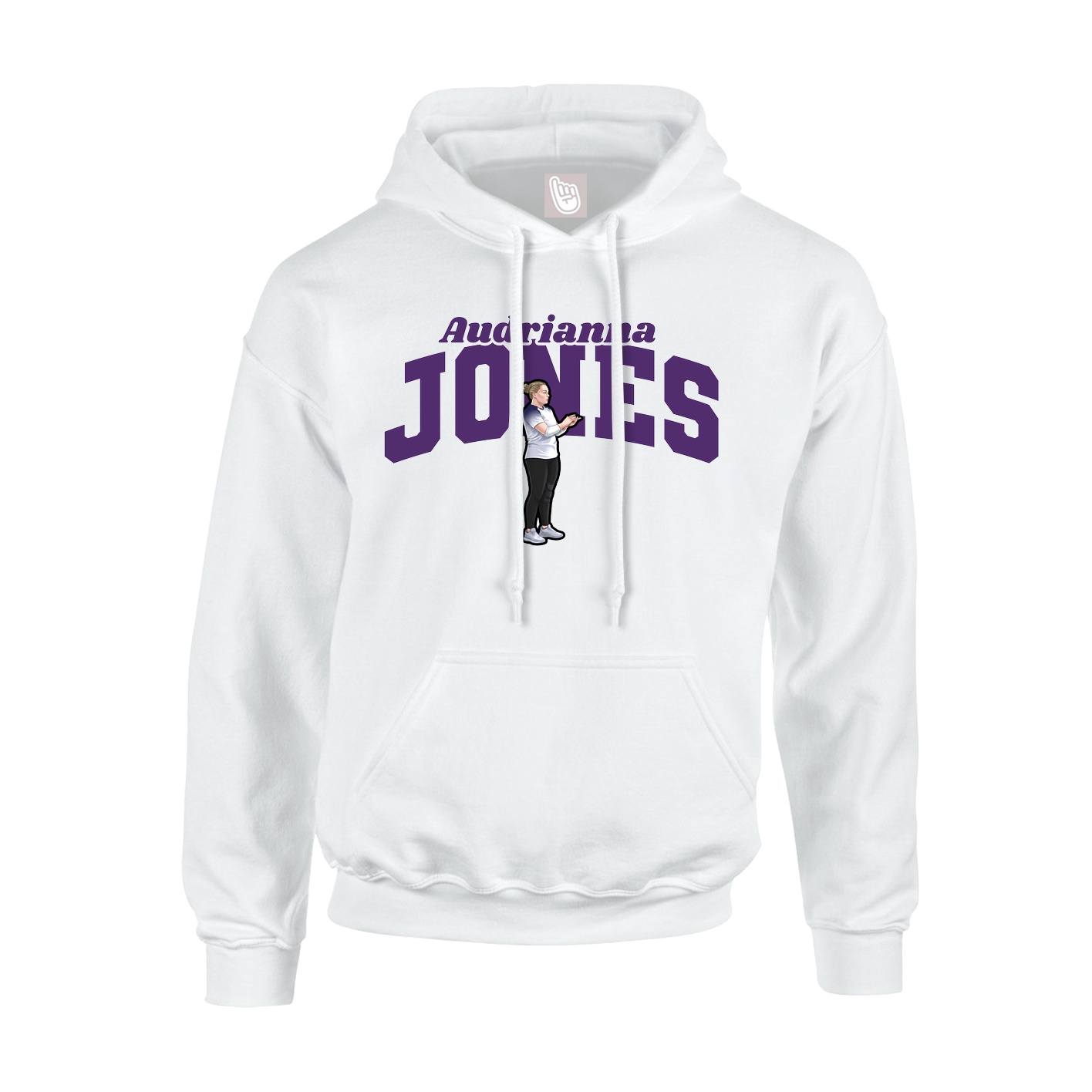 Youth Hoodie — Signature Arch in White