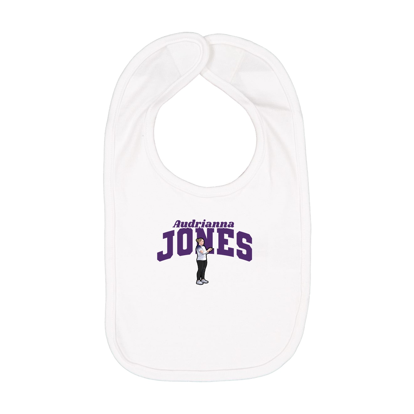 Infant Bib — Signature Arch in White