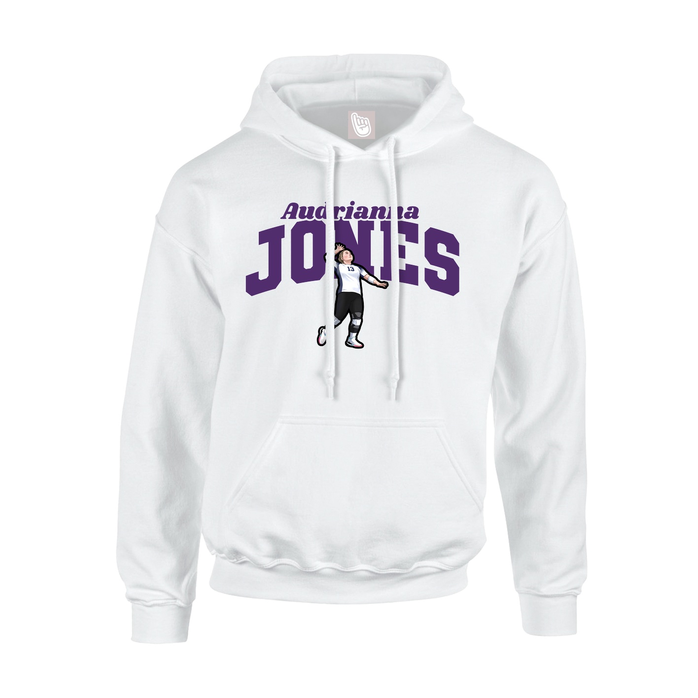 Hoodie — Signature Arch in White