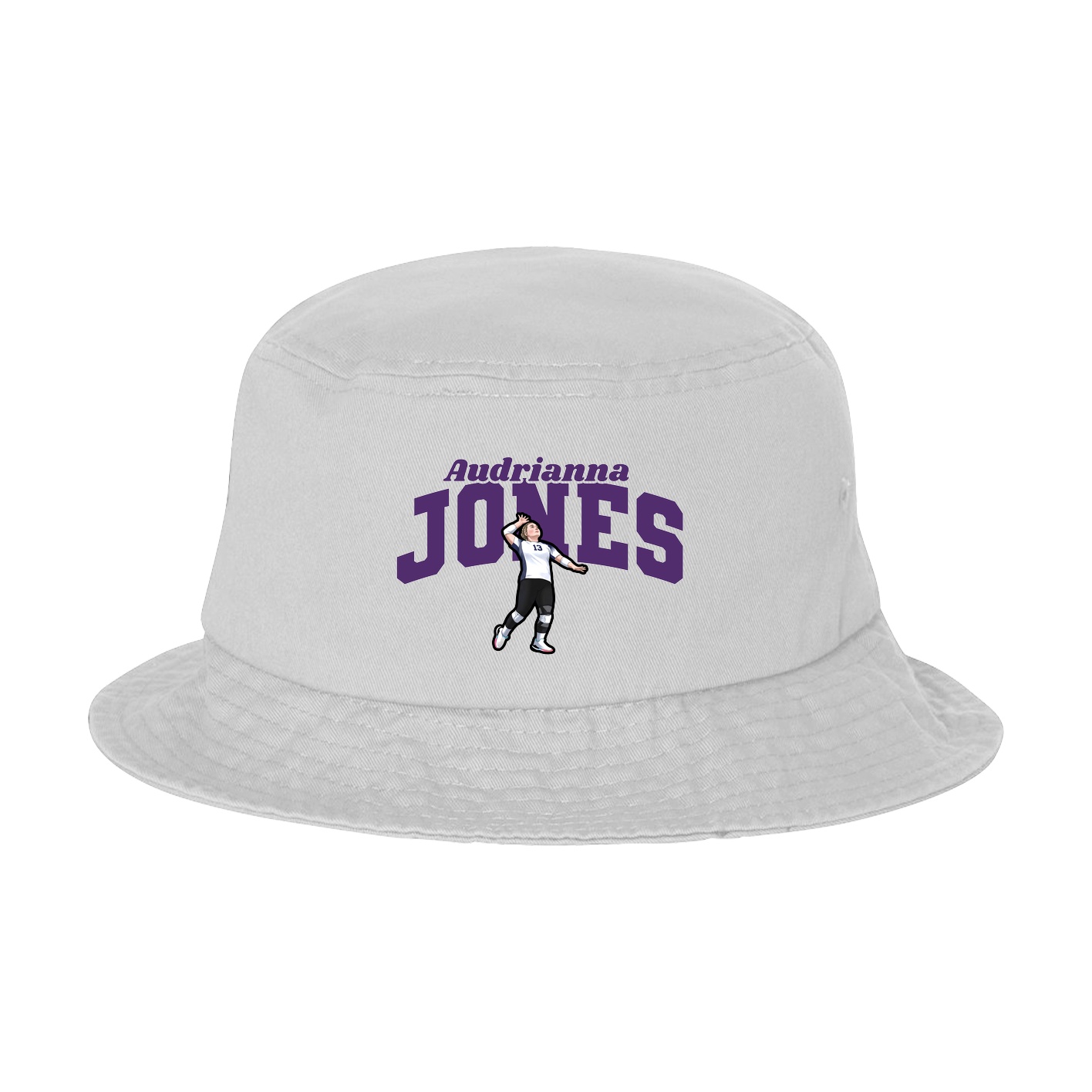 Bucket Cap — Signature Arch in White