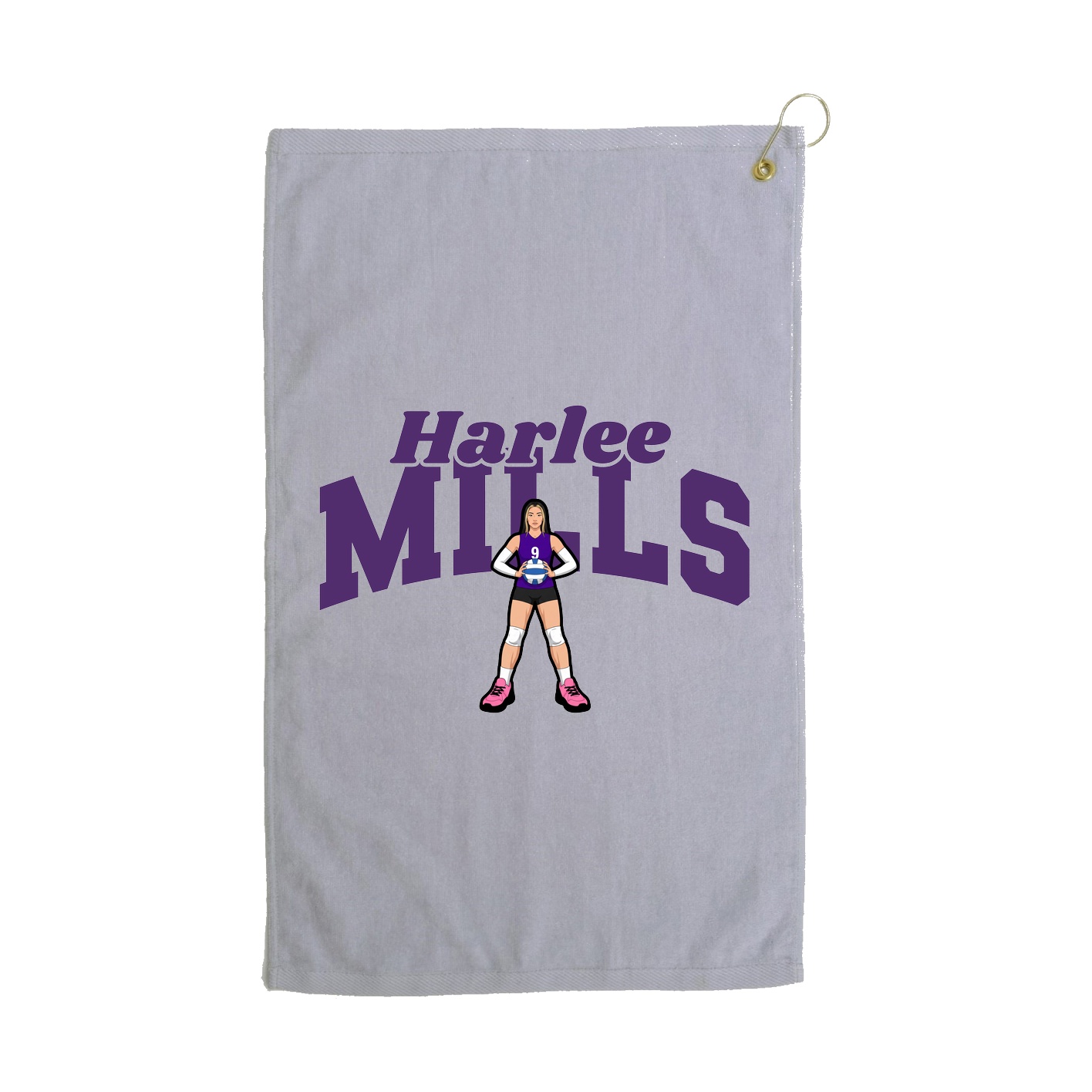 Golf Towel — Signature Arch in Grey