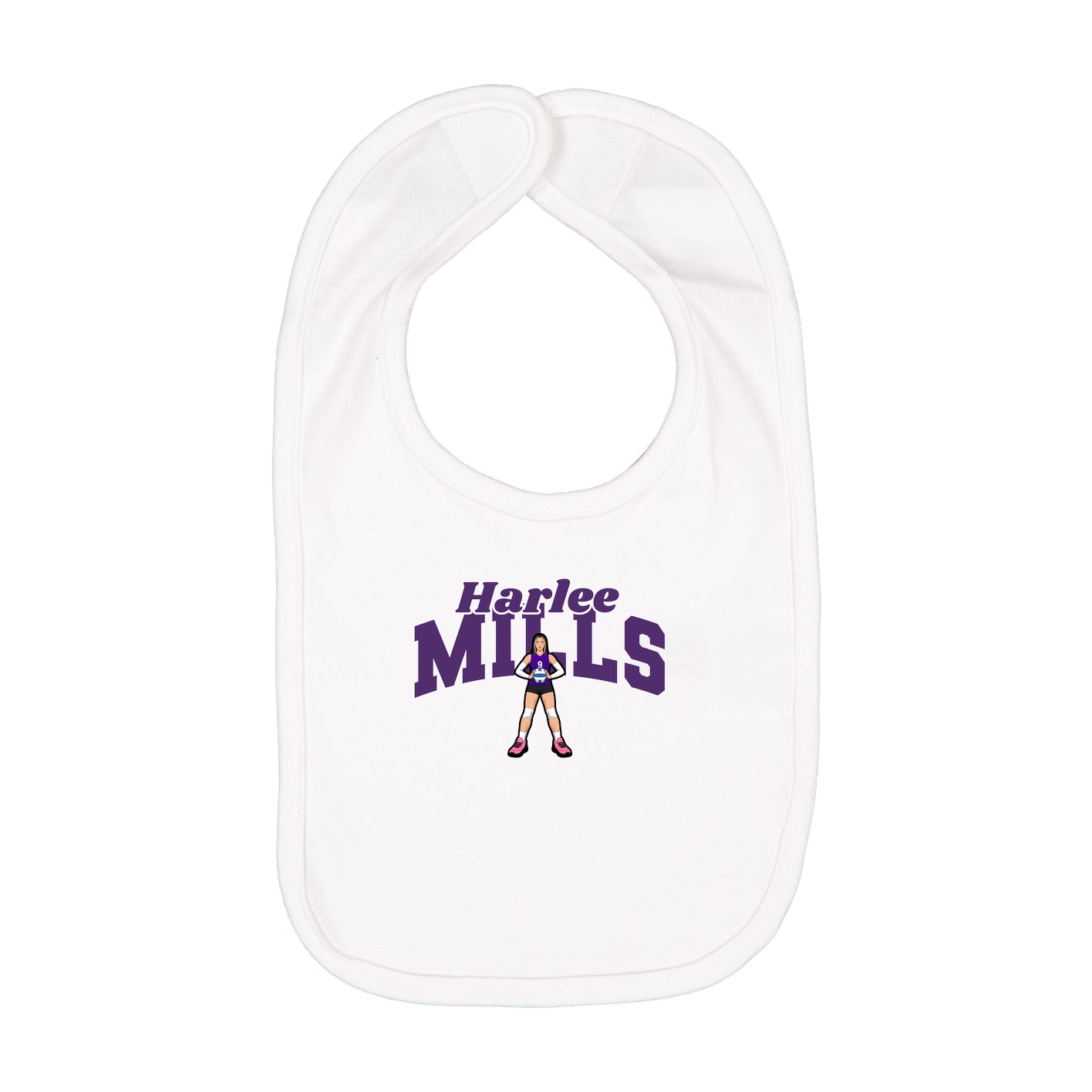 Infant Bib — Signature Arch in White