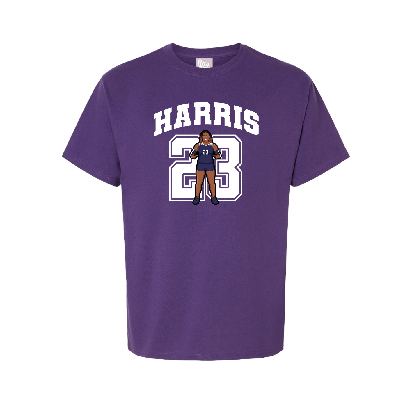 Youth Tee — Number in Purple