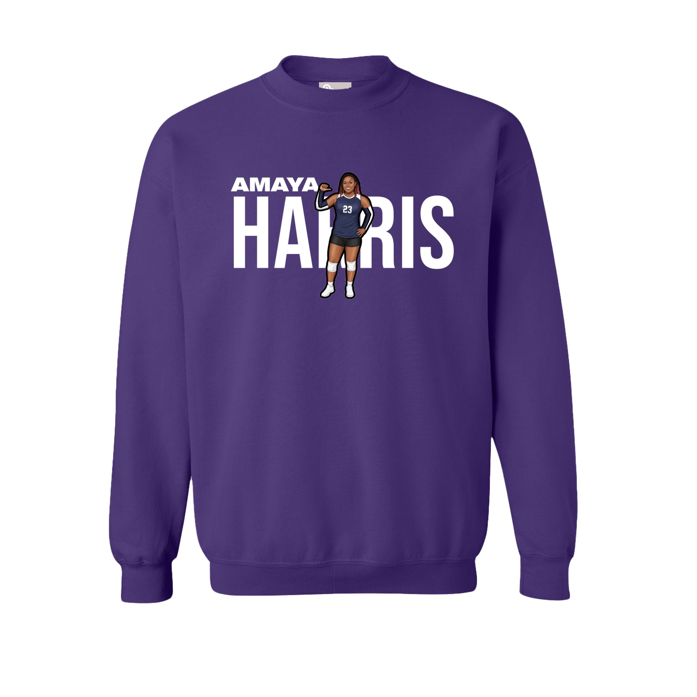 Fleece Crew — Player Name in Purple