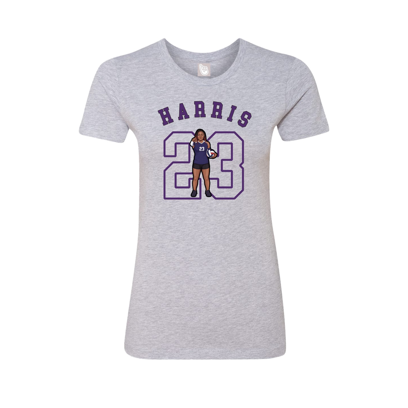 Fitted Women's Tee — Shirsey Arch in Grey