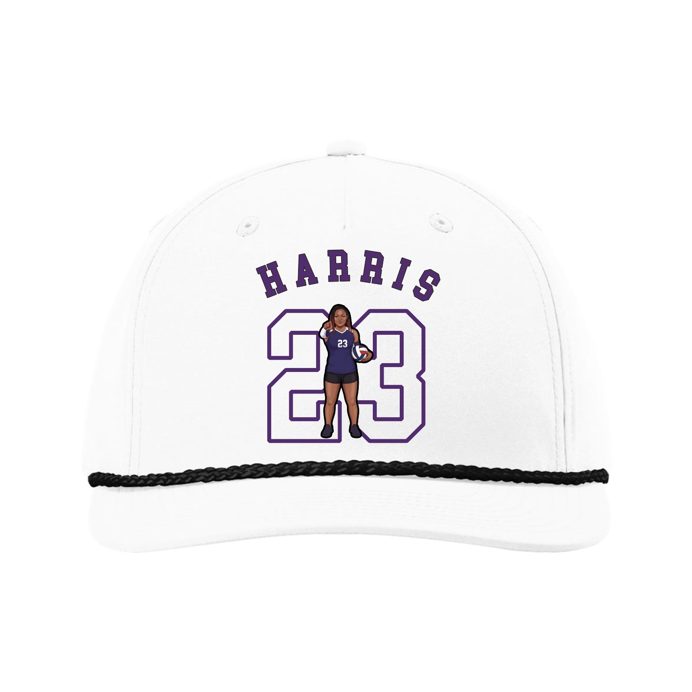Five-Panel Classic Rope Cap — Shirsey Arch in White