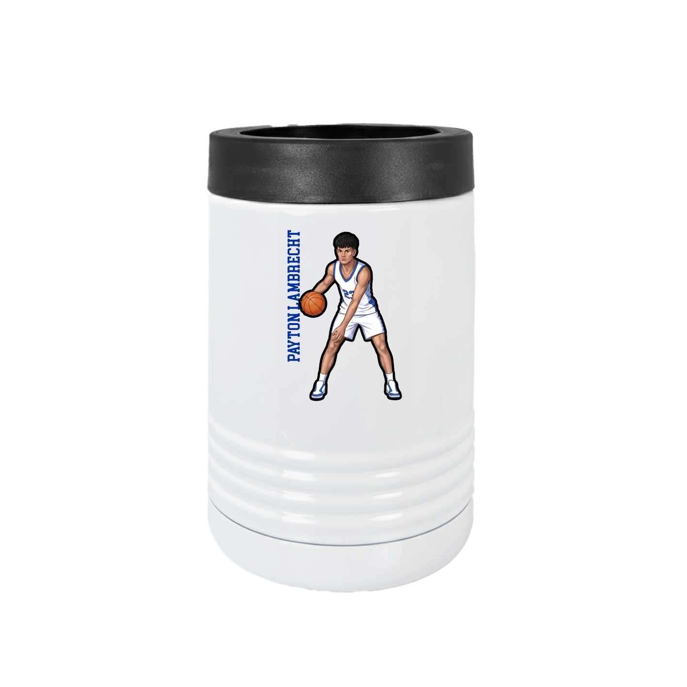 Beverage Holder — Name Vertical in White