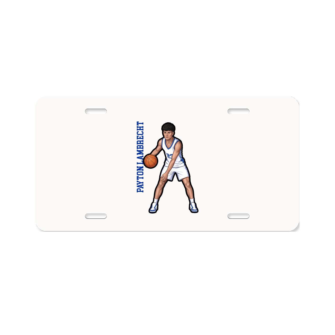 License Plate — Name Vertical in Classic