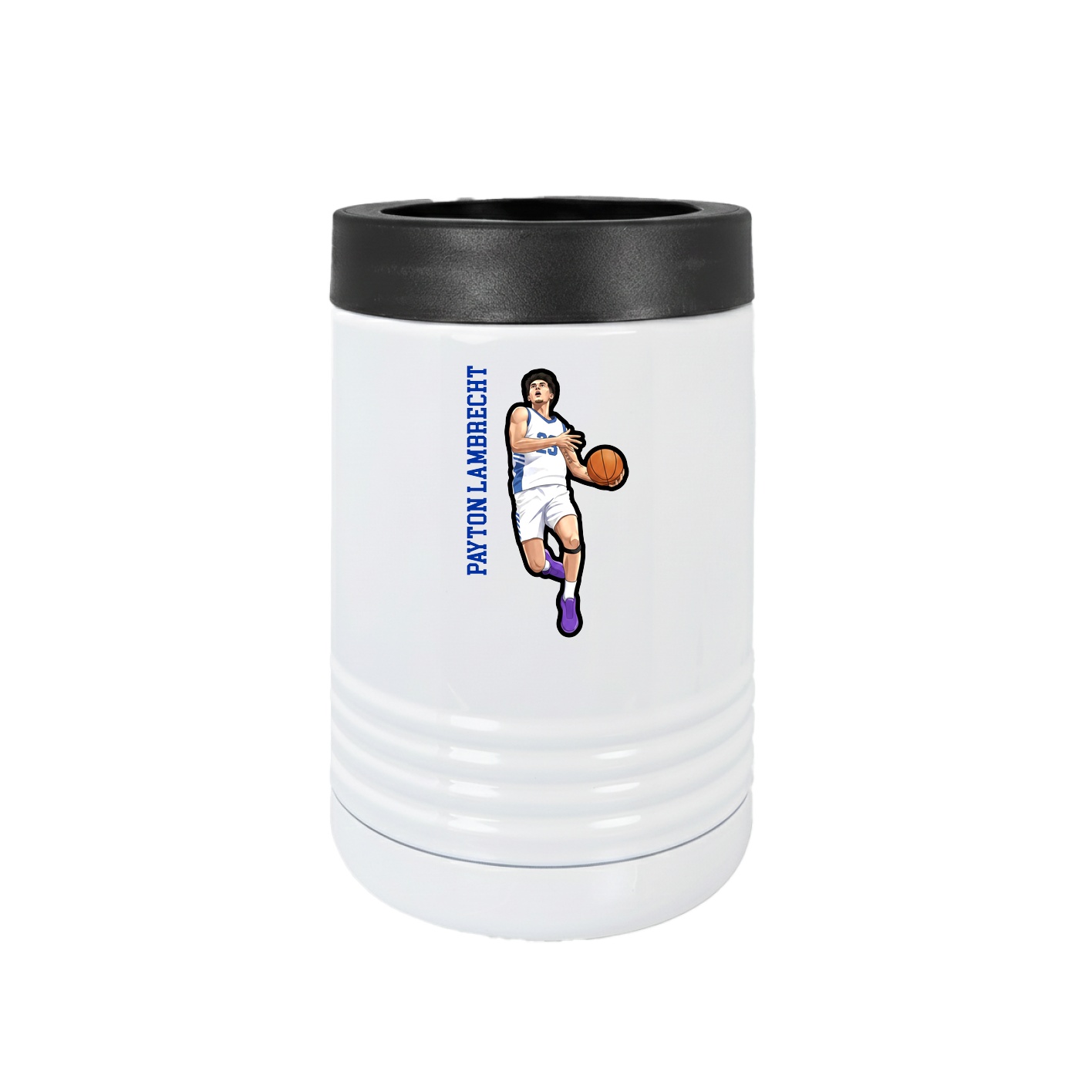 Beverage Holder — Name Vertical in White
