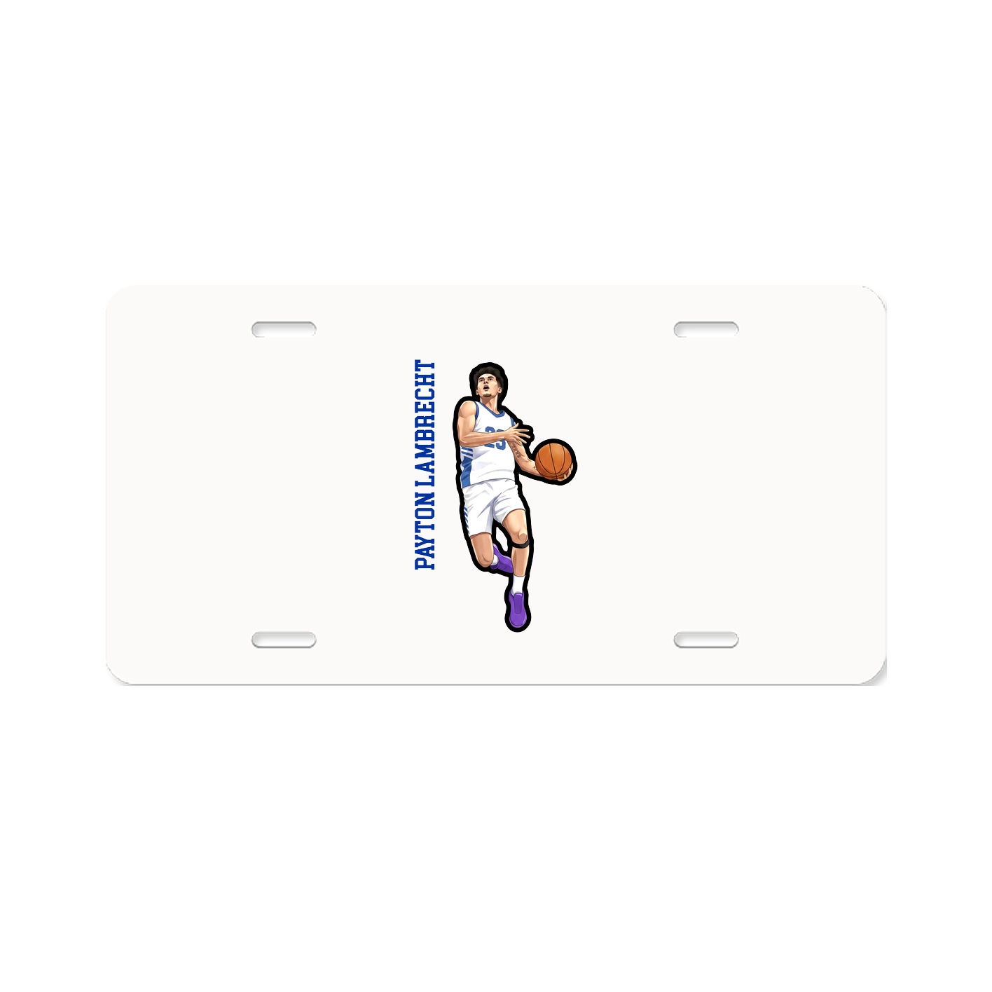 License Plate — Name Vertical in Classic