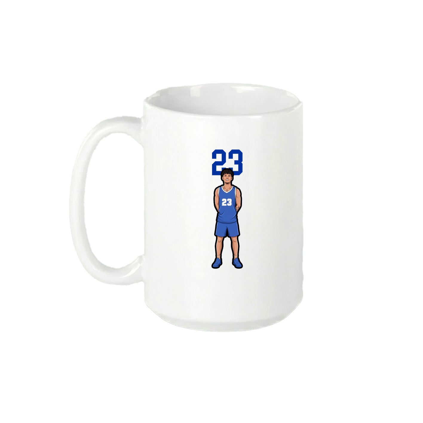 15oz Coffee Mug — Number Top in White