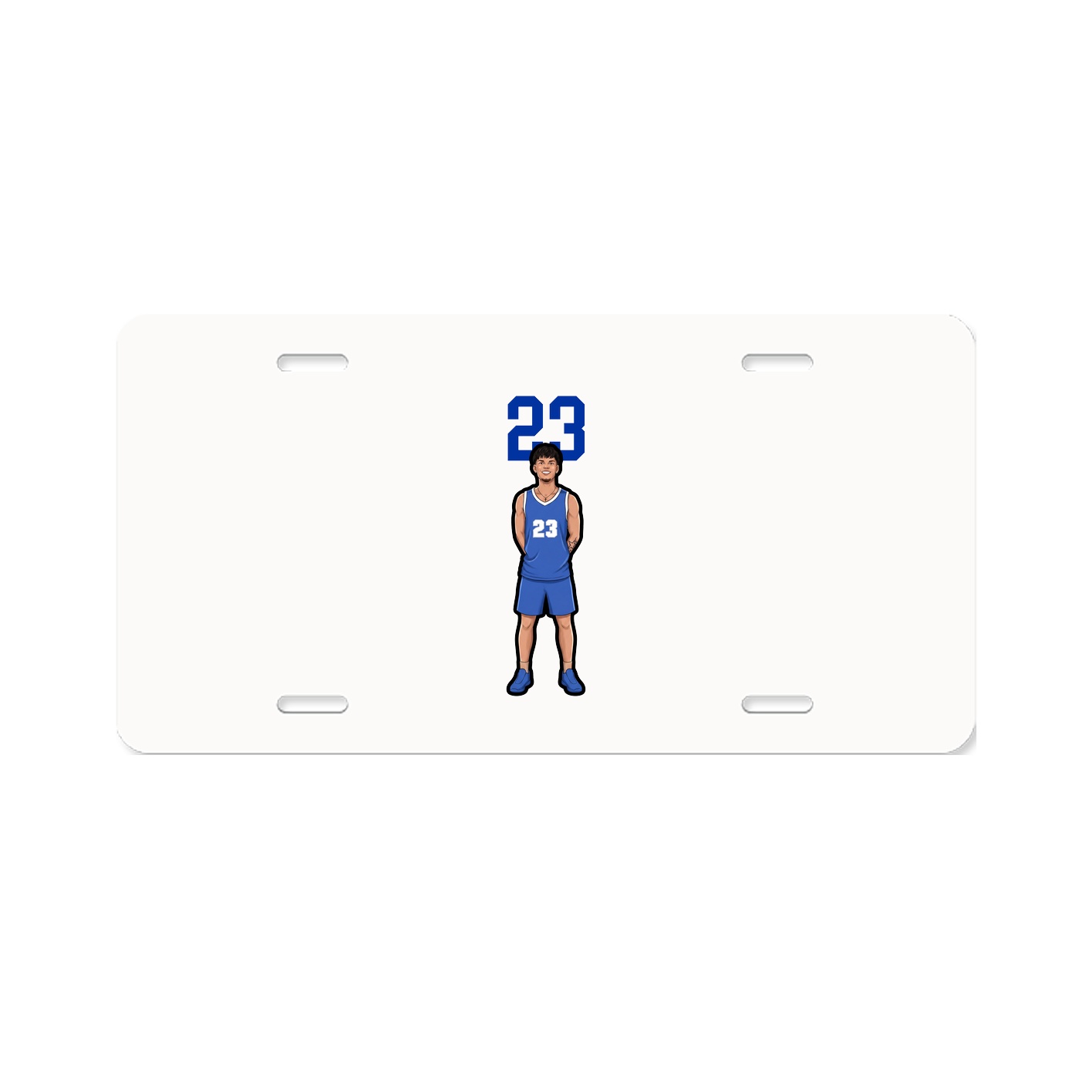 License Plate — Number Top in Classic
