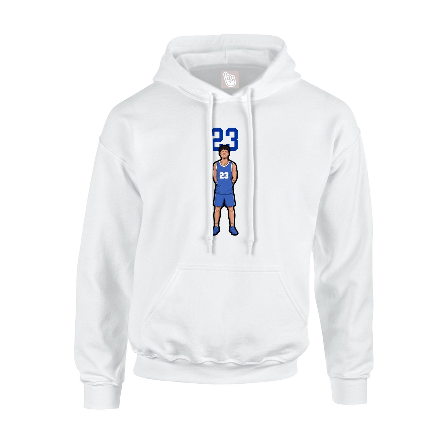 Hoodie — Number Top in White