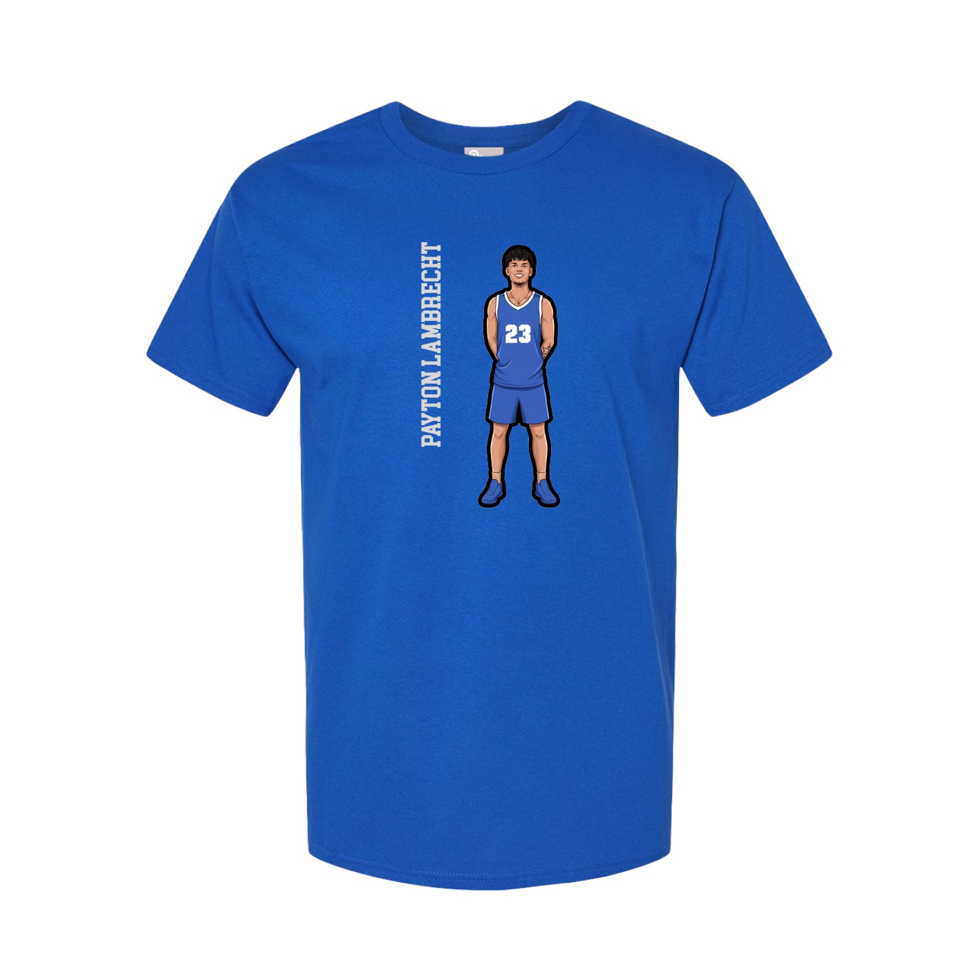 Youth Tee — Name Vertical in Royal