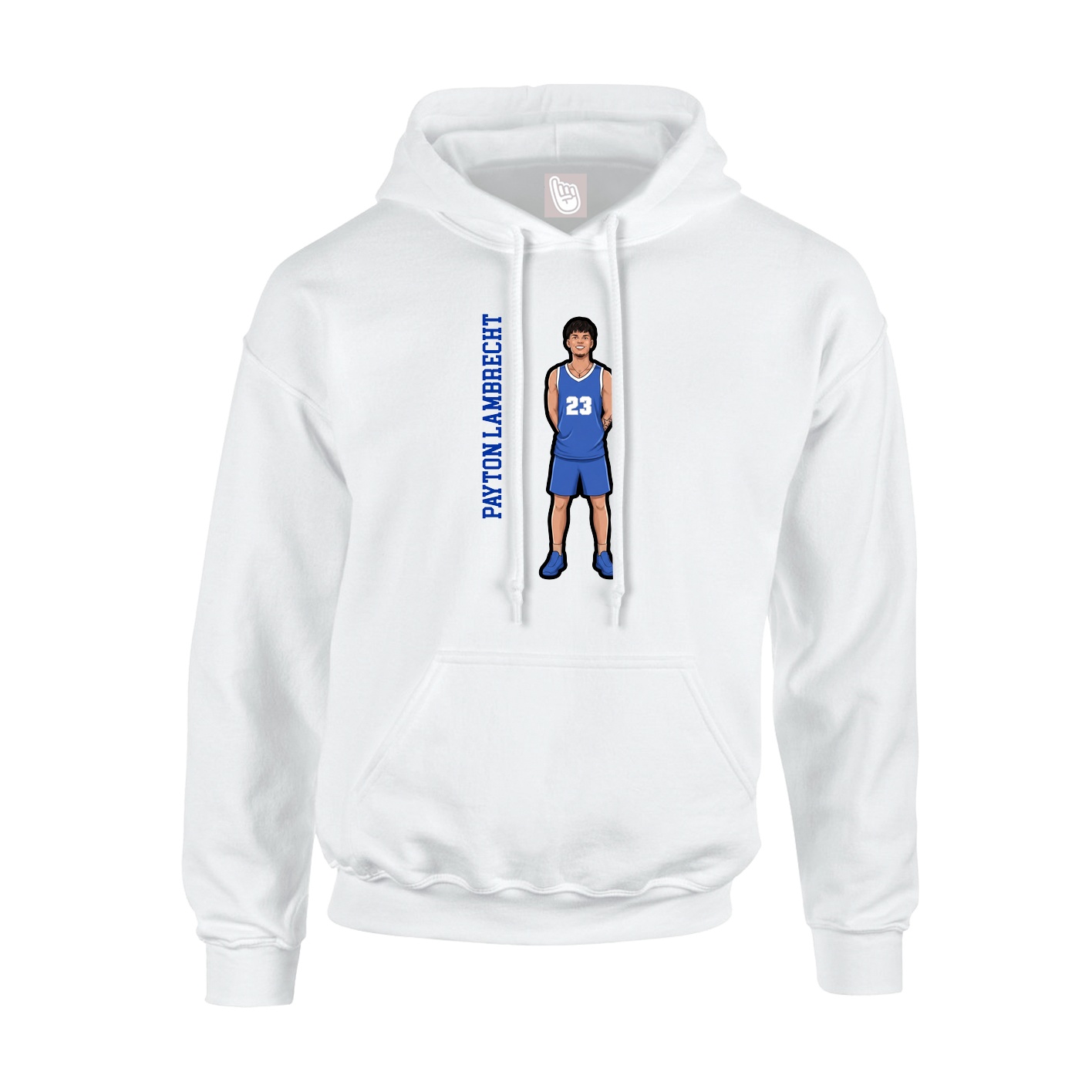 Hoodie — Name Vertical in White