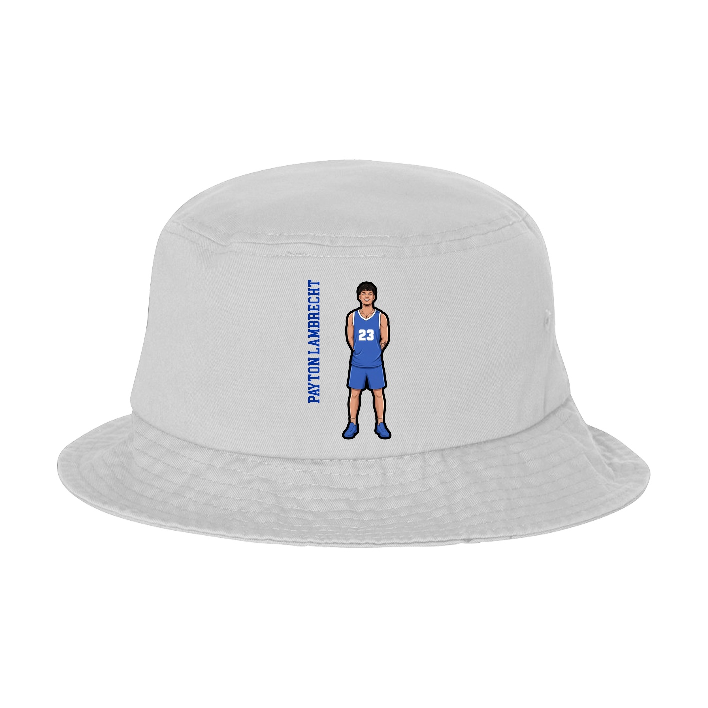 Bucket Cap — Name Vertical in White