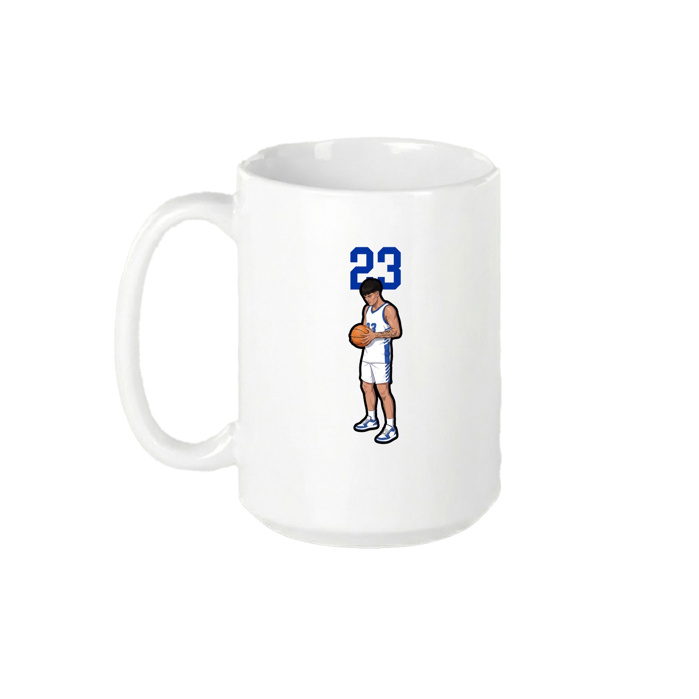 15oz Coffee Mug — Number Top in White