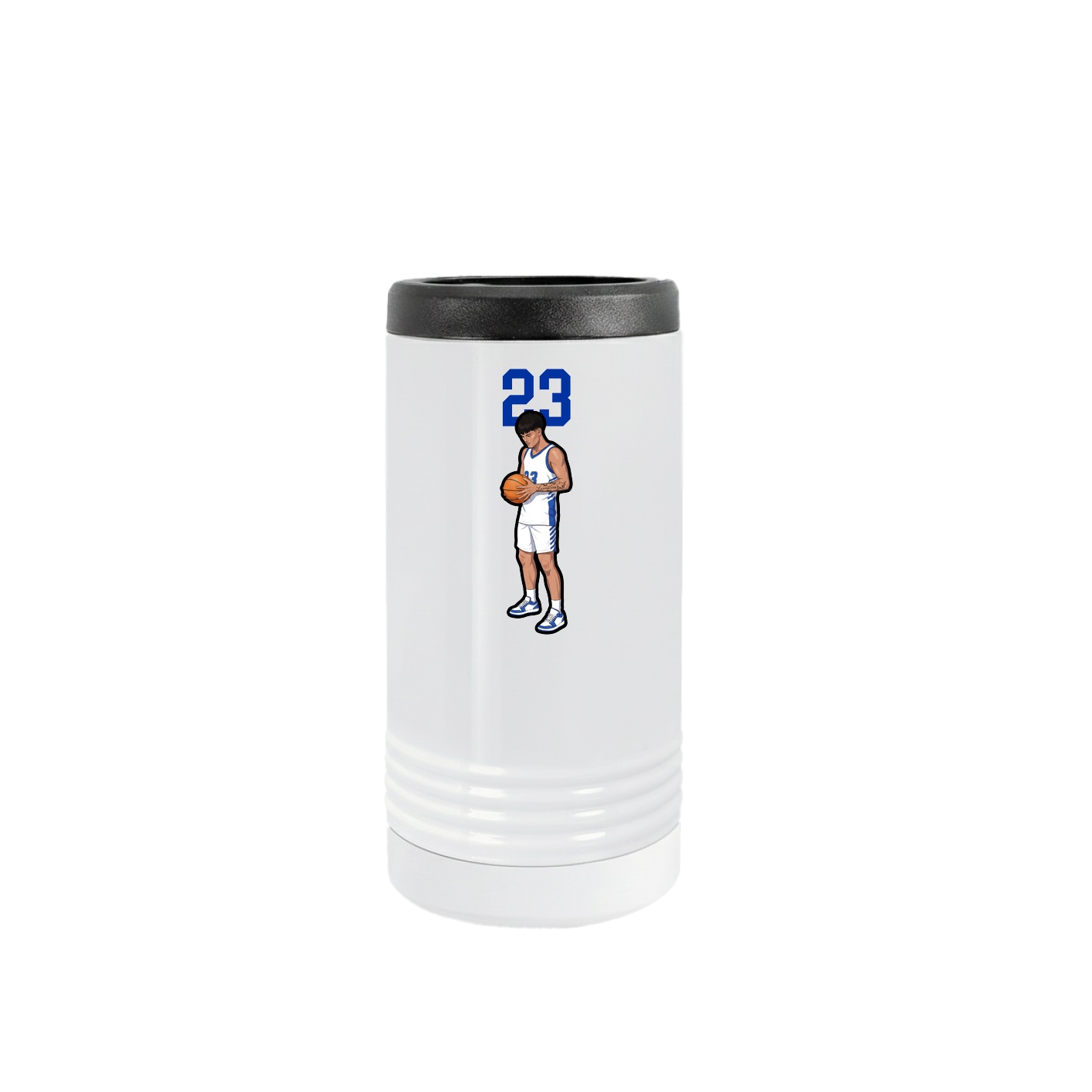Slim Beverage Holder — Number Top in White