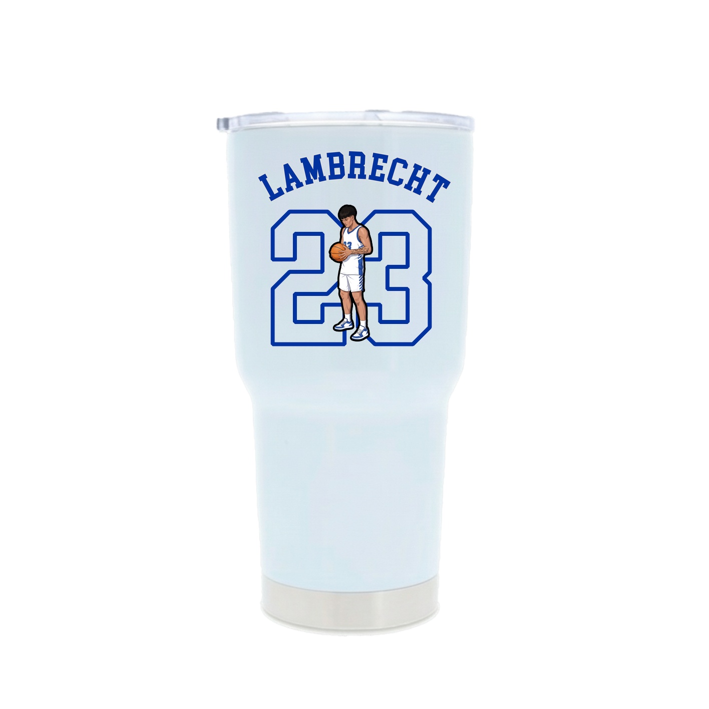 30oz Stainless Steel Tumbler — Shirsey Arch in White