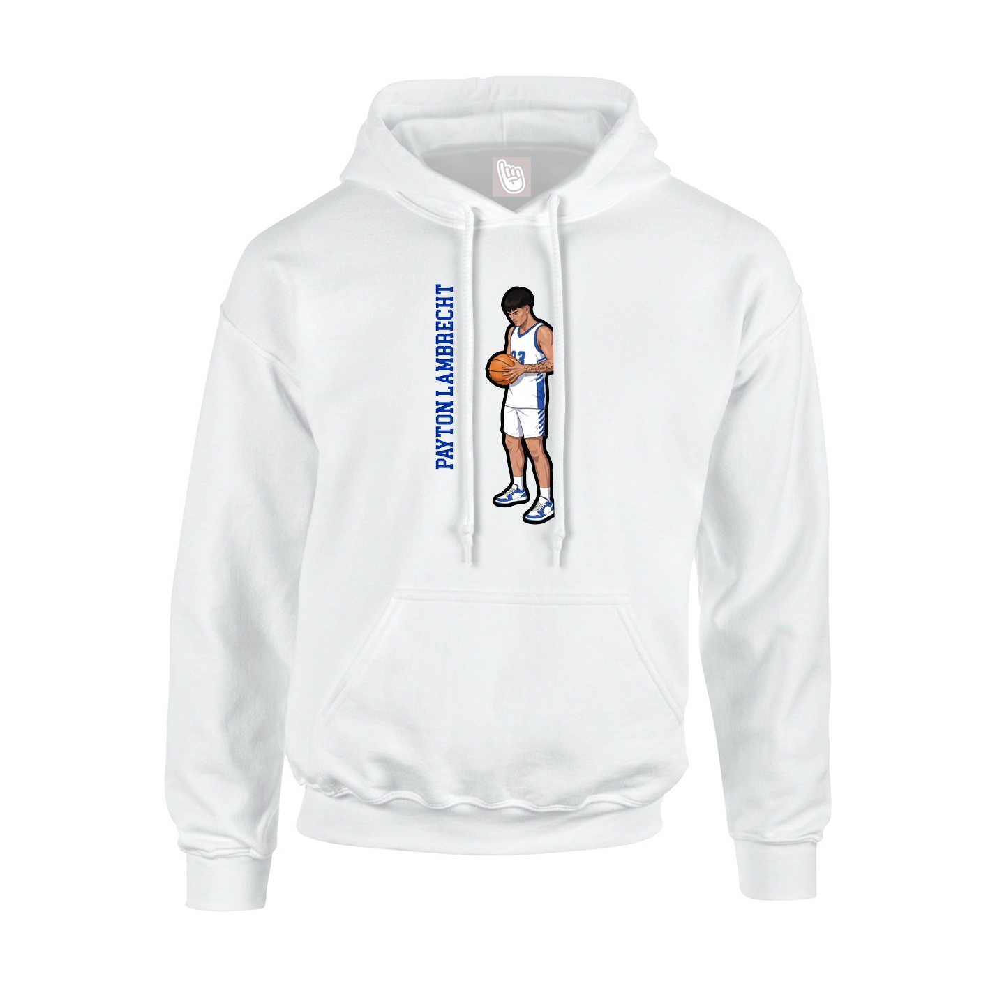 Hoodie — Name Vertical in White