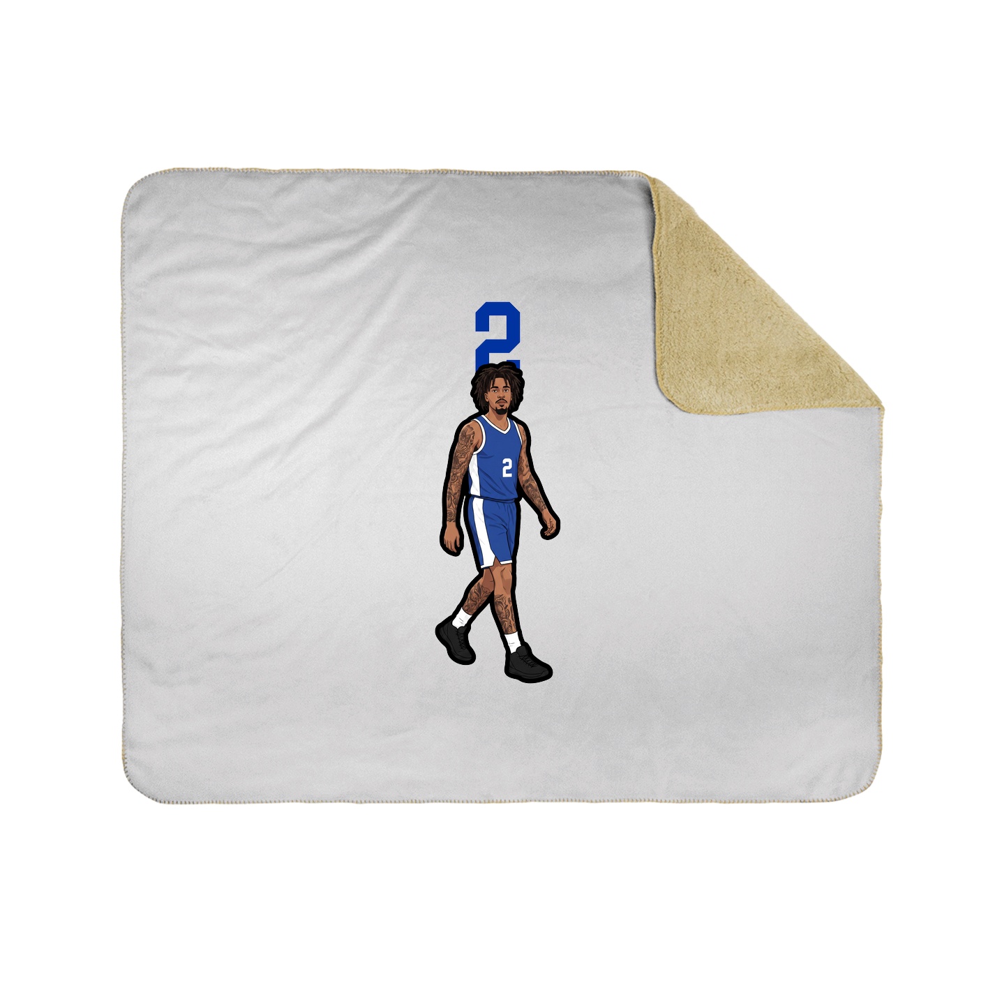 Throw Blanket — Number Top in White