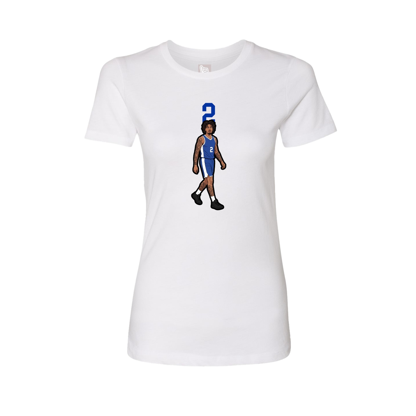 Womens Tee — Number Top in White