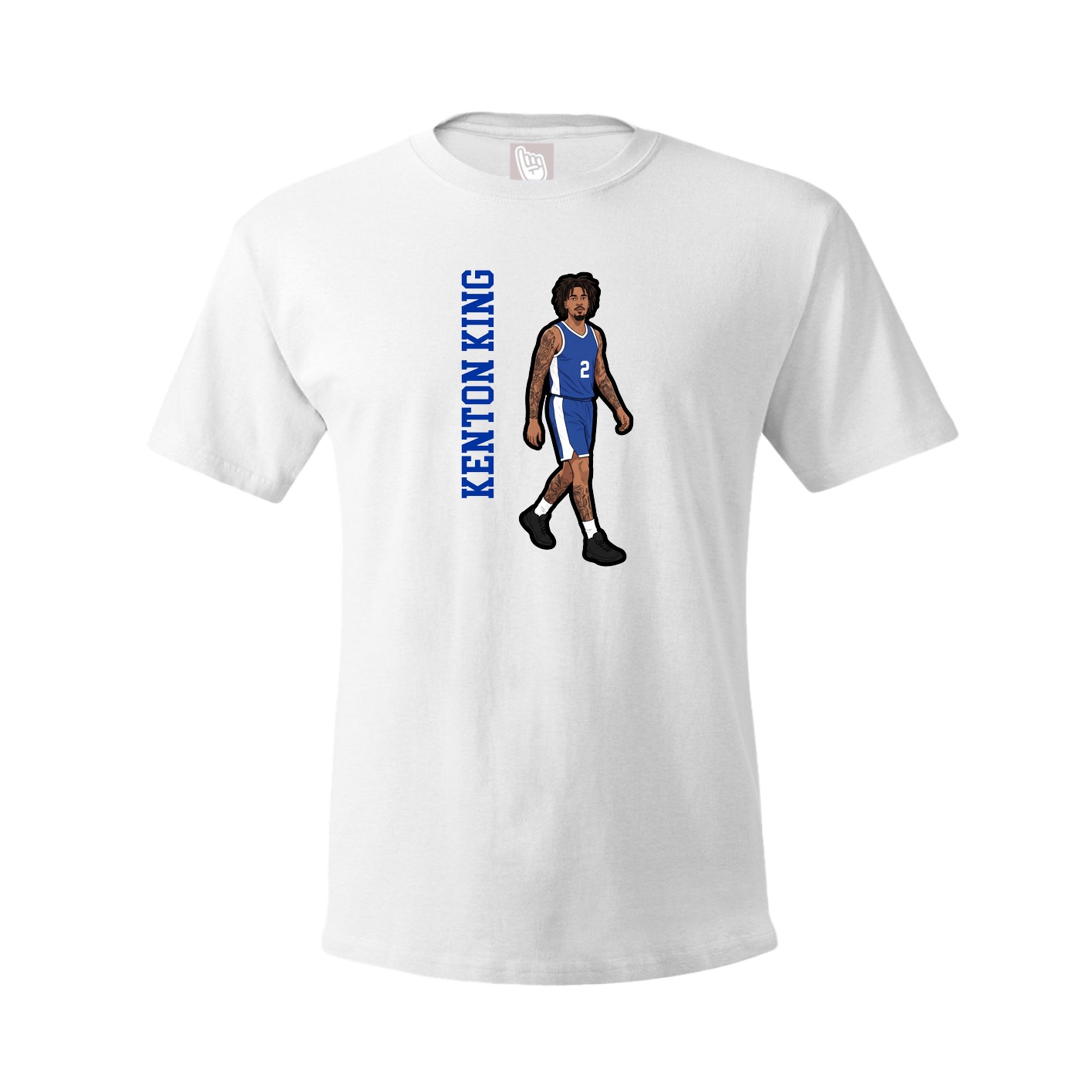 Tee — Name Vertical in White
