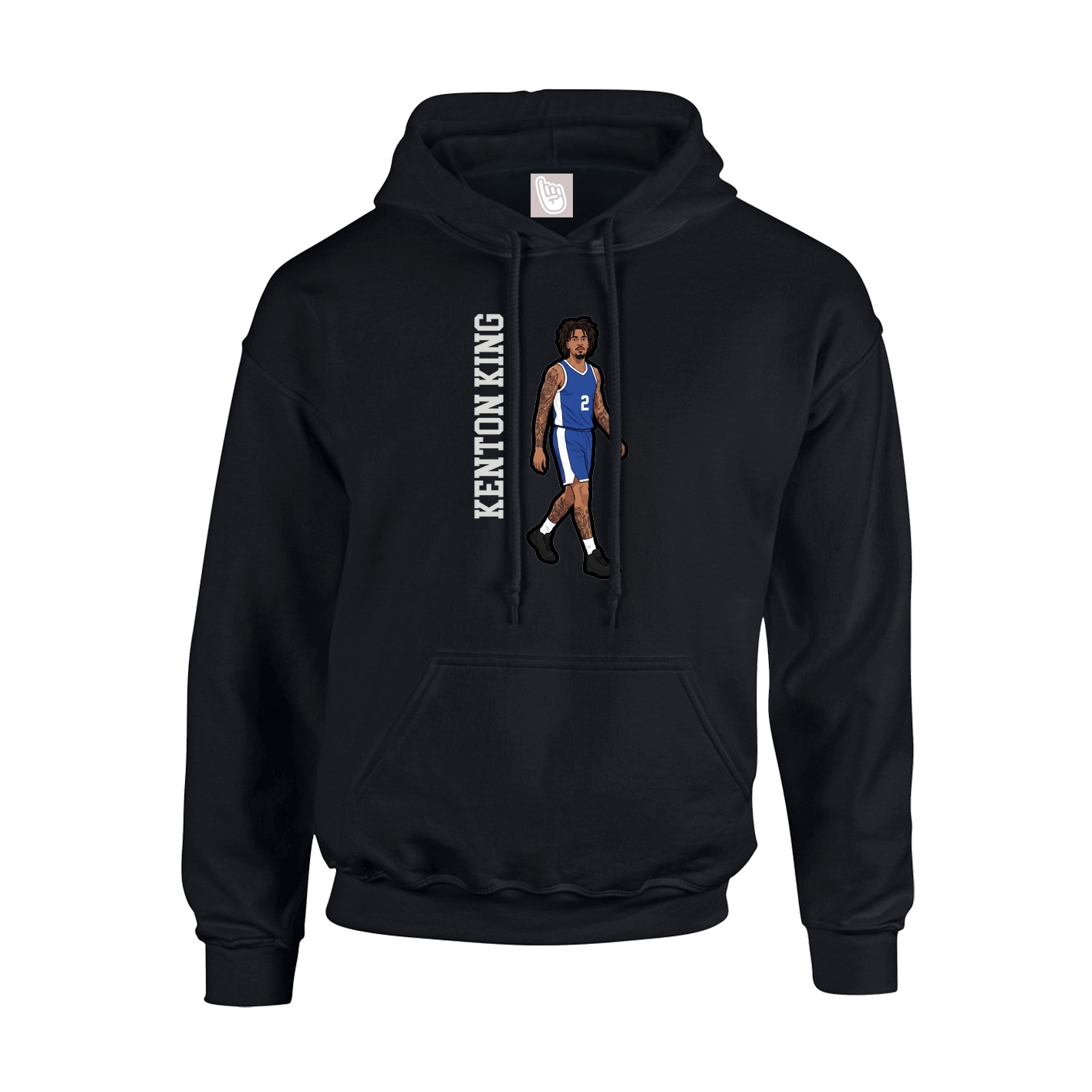 Youth Hoodie — Name Vertical in Black