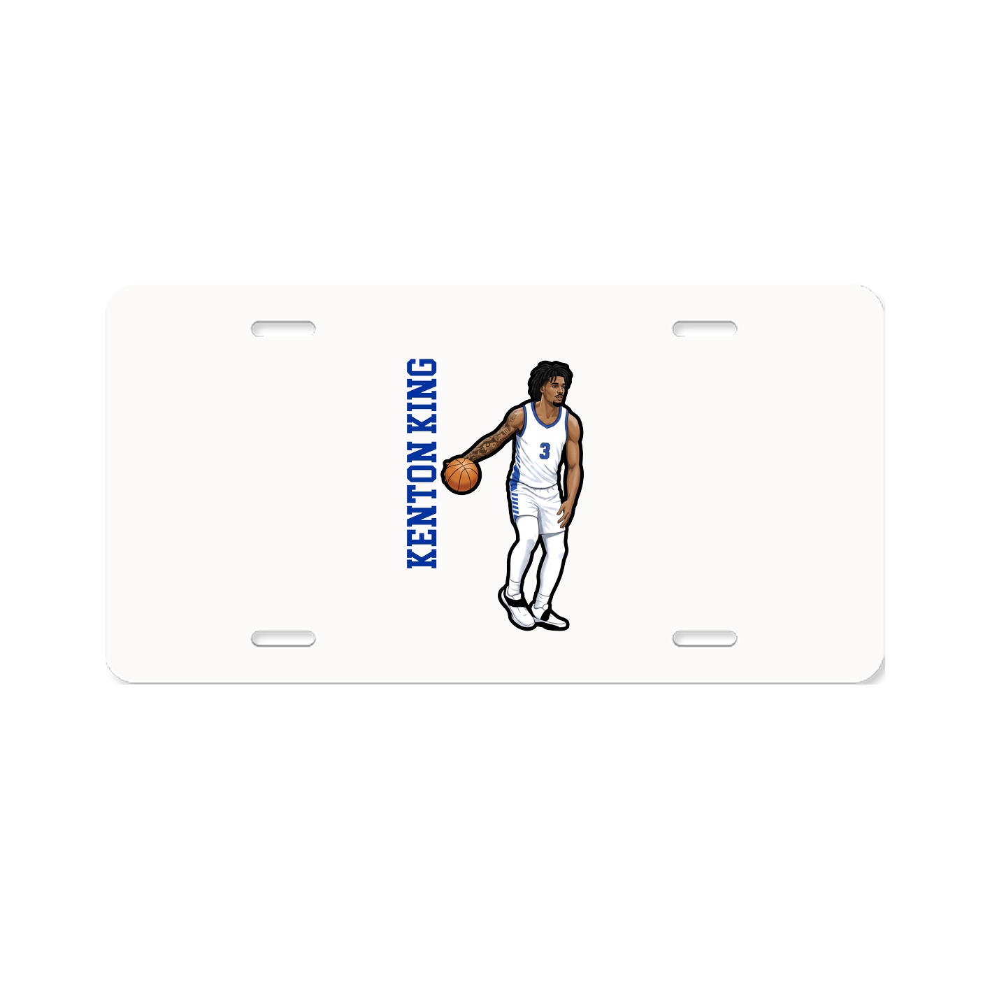 License Plate — Name Vertical in Classic
