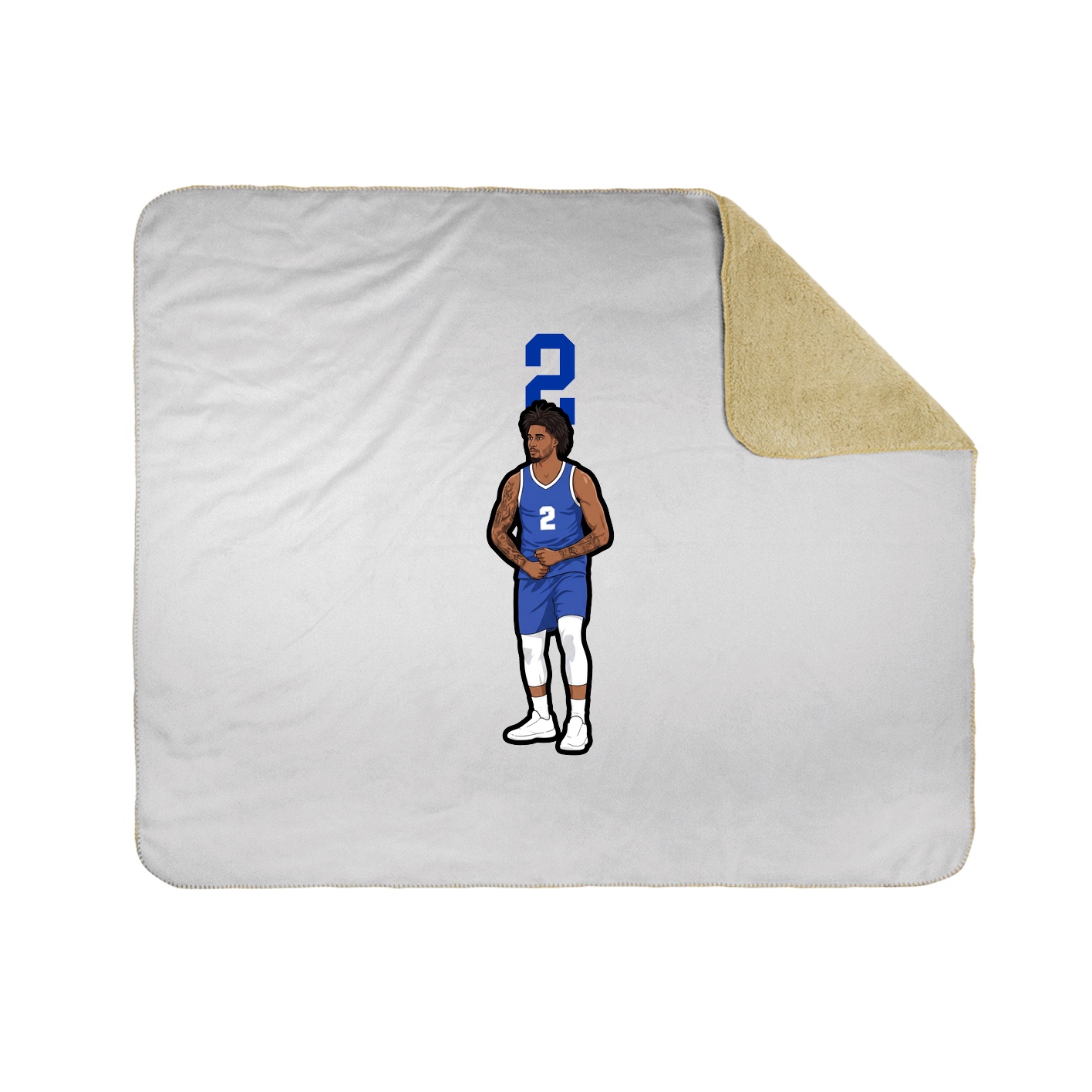 Throw Blanket — Number Top in White