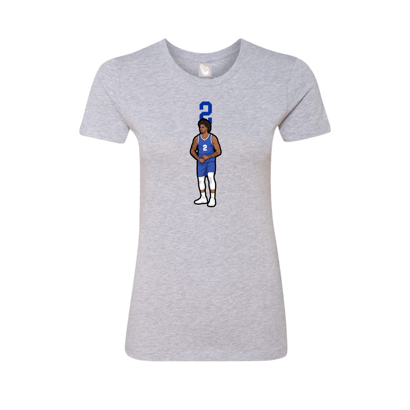 Womens Tee — Number Top in Grey