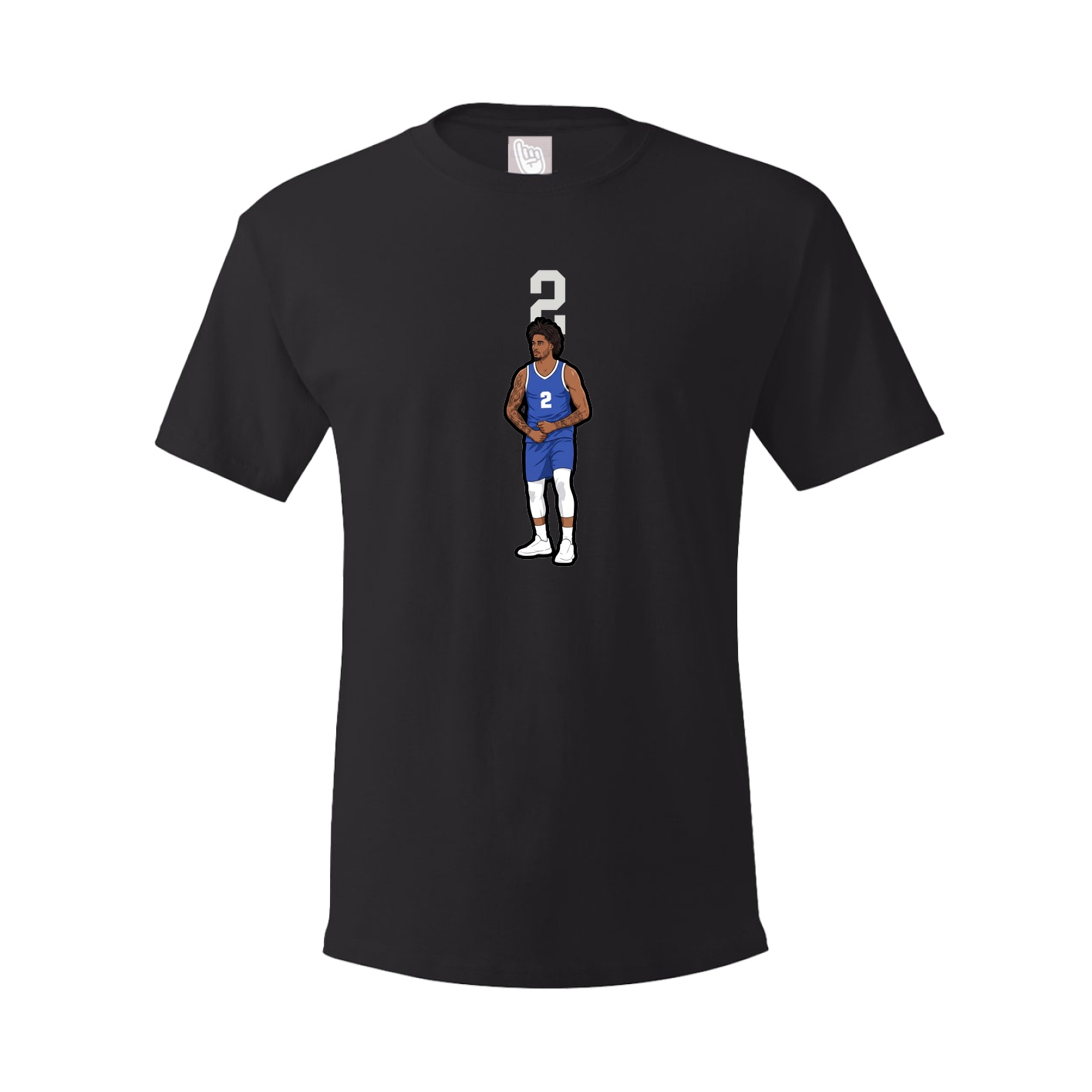 Youth Tee — Number Top in Black
