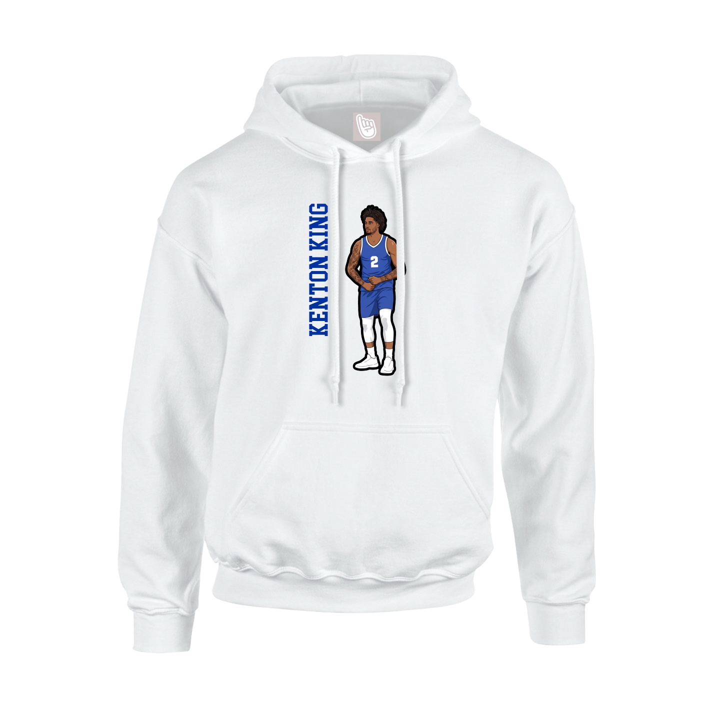 Youth Hoodie — Name Vertical in White