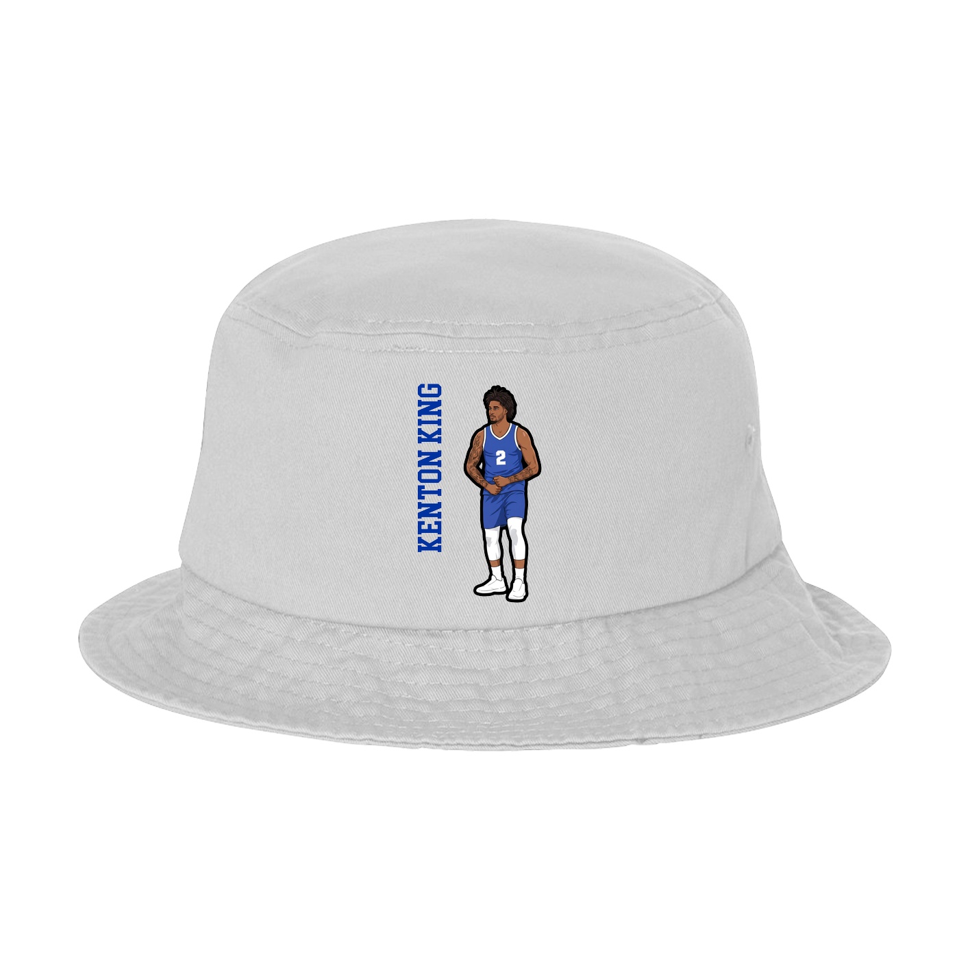Bucket Cap — Name Vertical in White