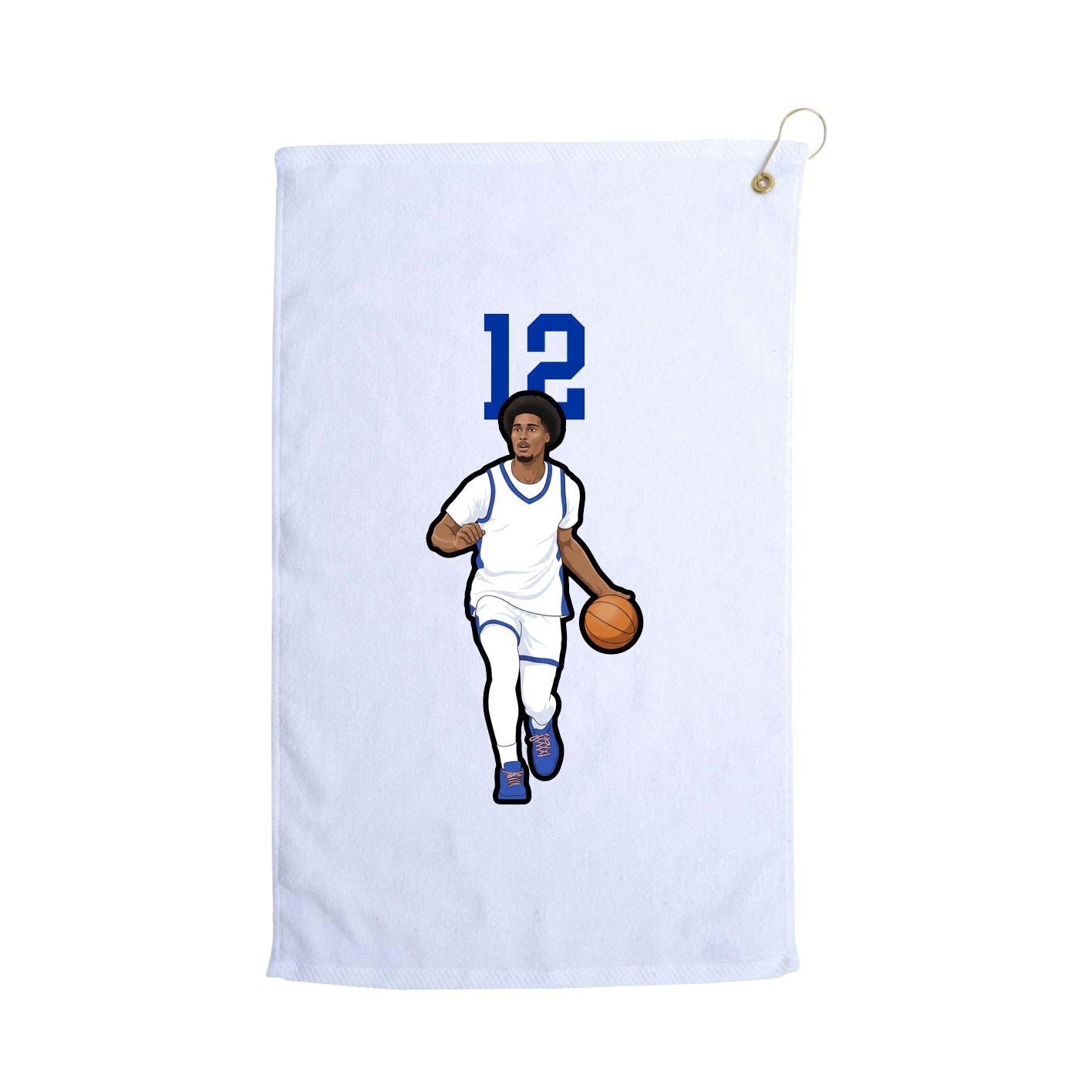 Golf Towel — Number Top in White