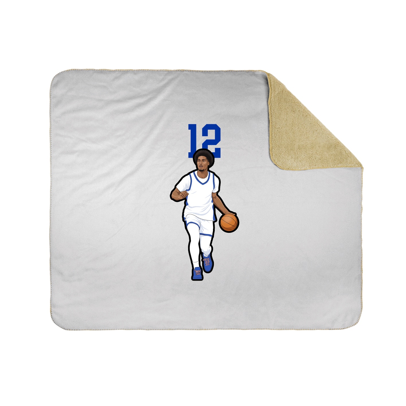 Throw Blanket — Number Top in White
