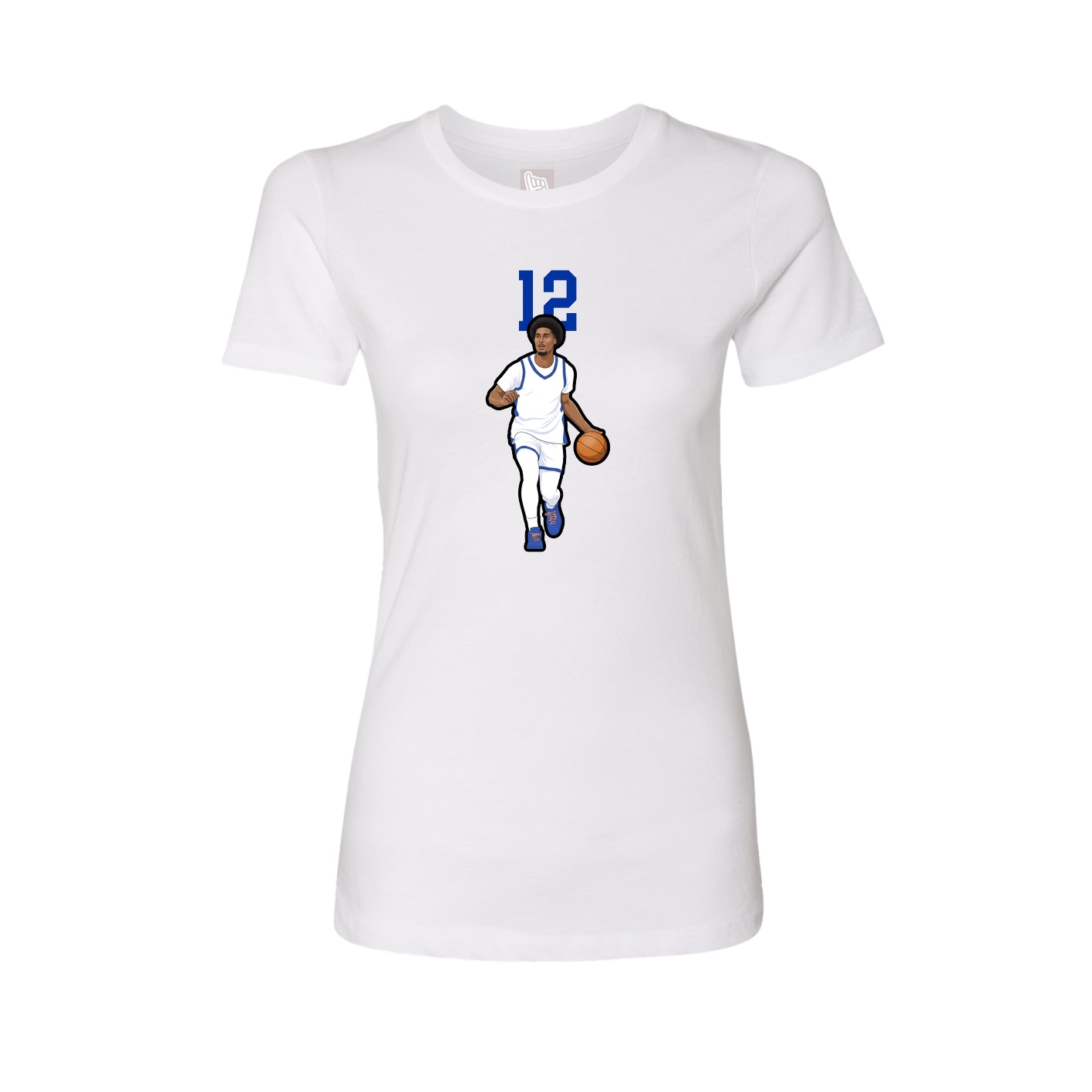 Fitted Women's Tee — Number Top in White
