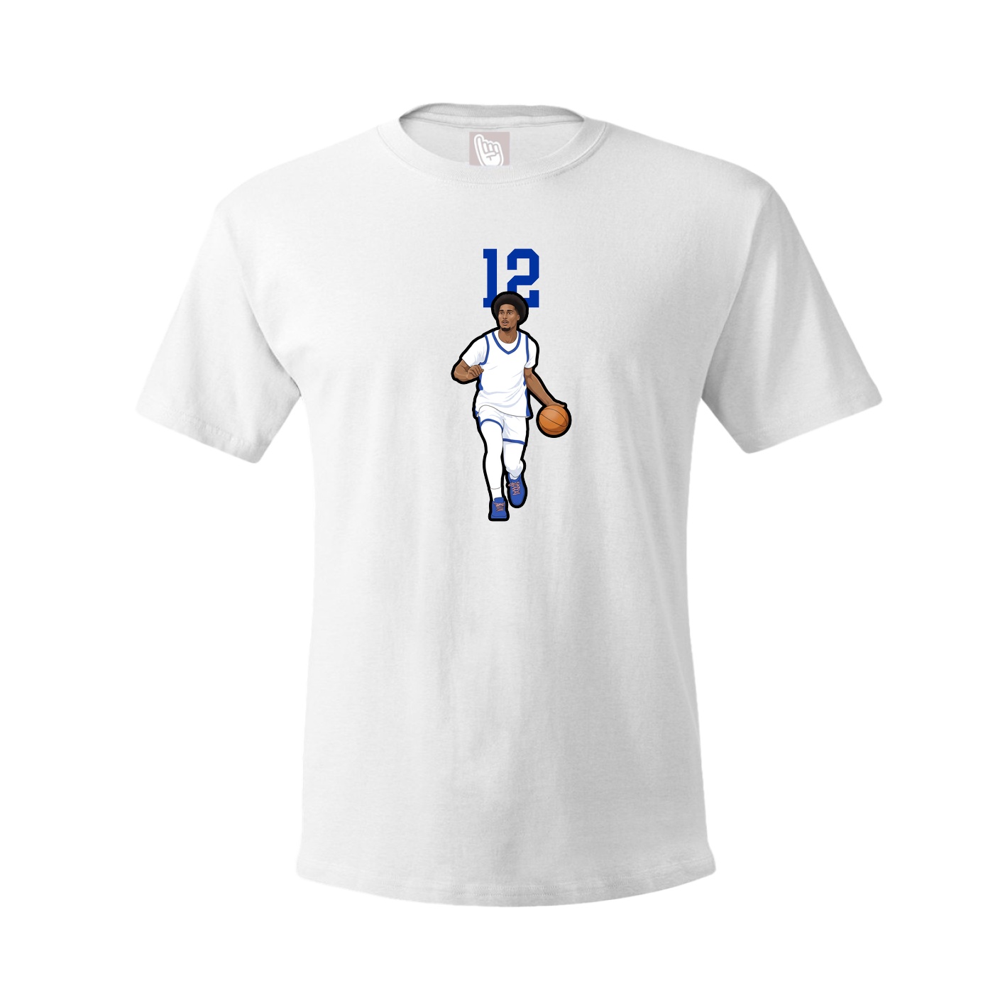 Youth Tee — Number Top in White