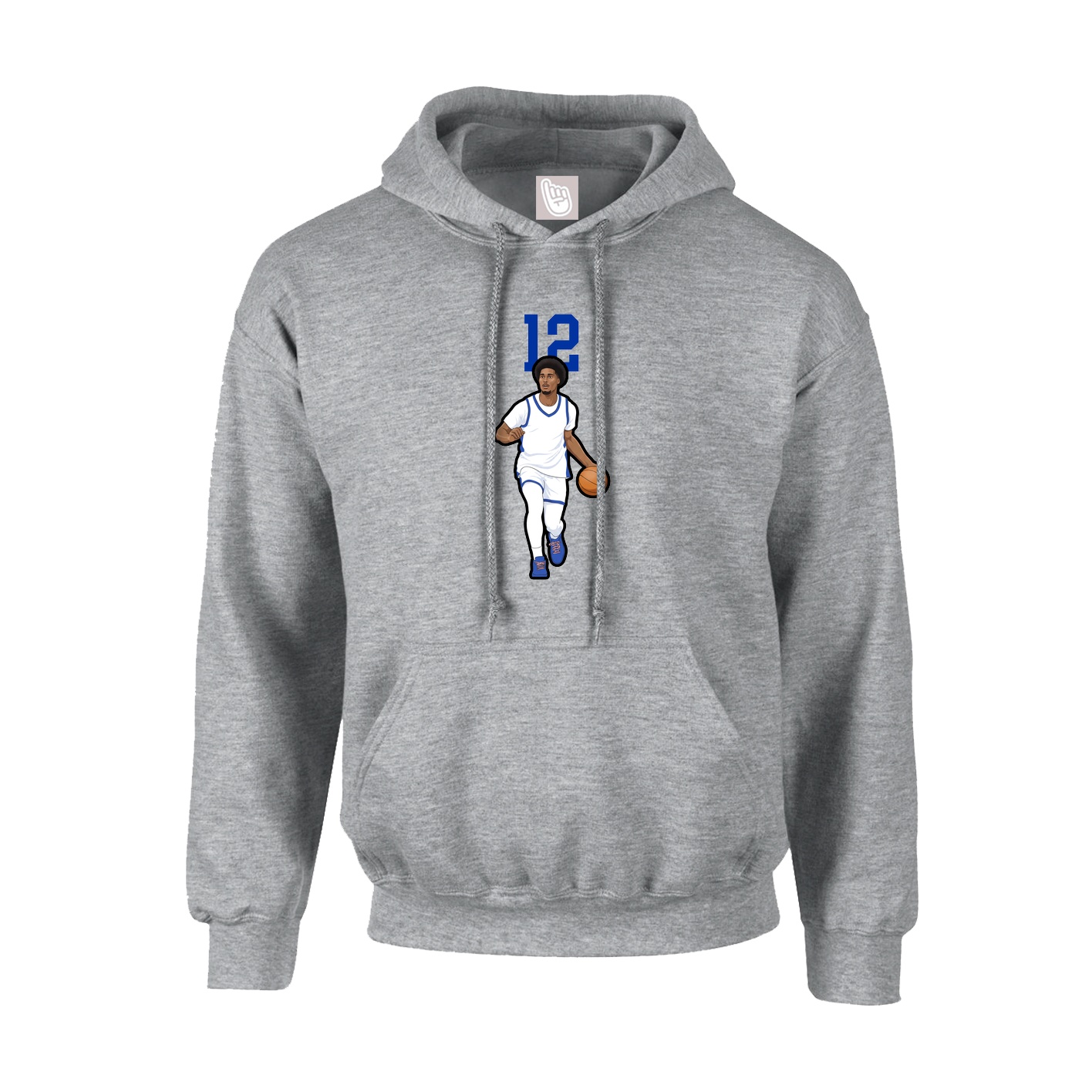 Hoodie — Number Top in Grey