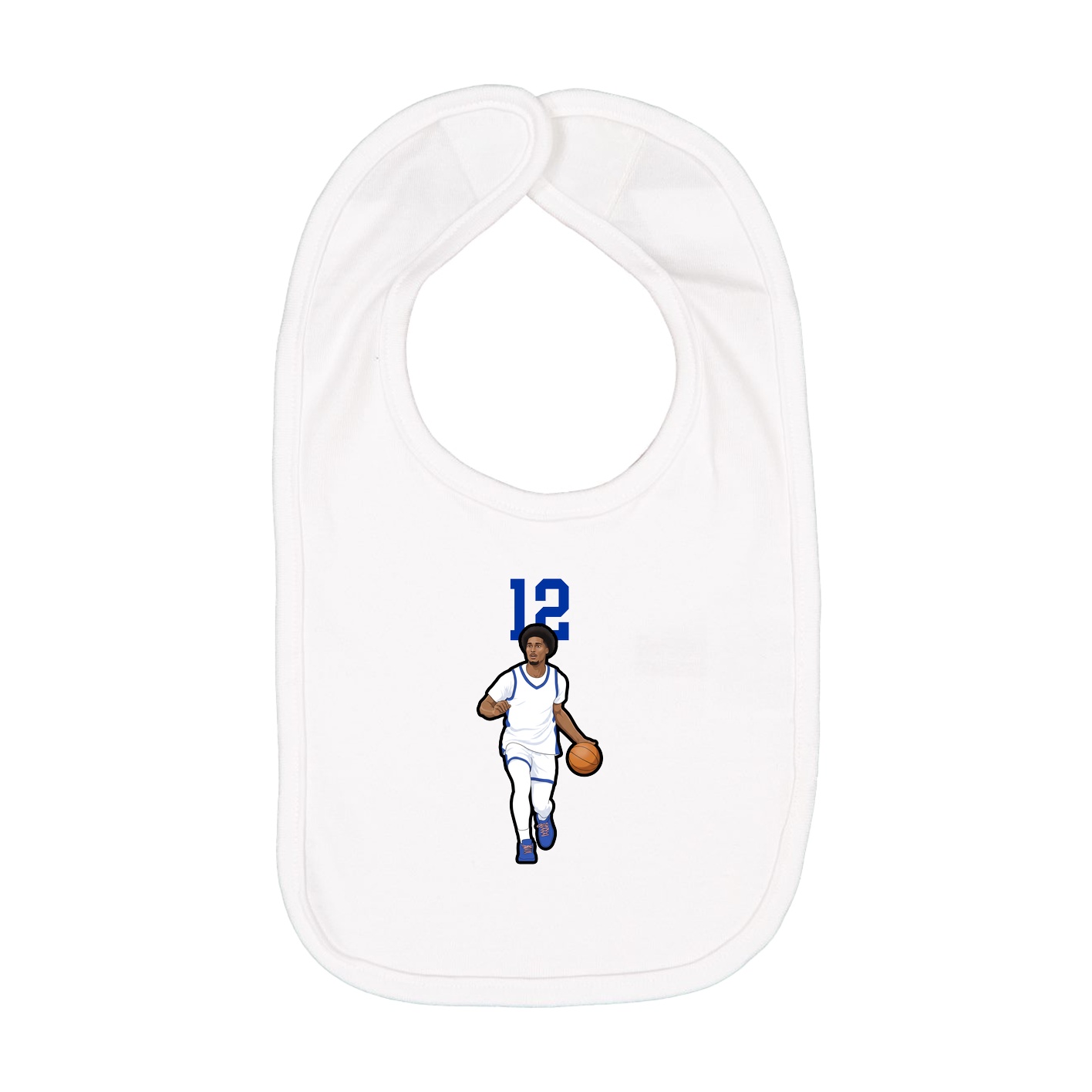 Infant Bib — Number Top in White