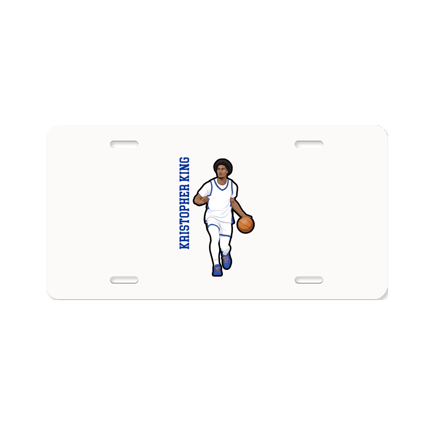 License Plate — Name Vertical in Classic