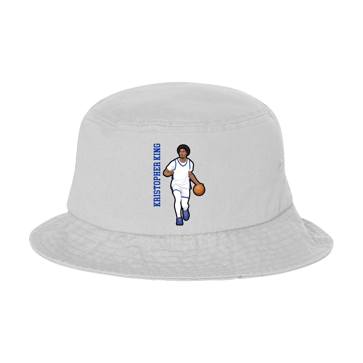 Bucket Cap — Name Vertical in White