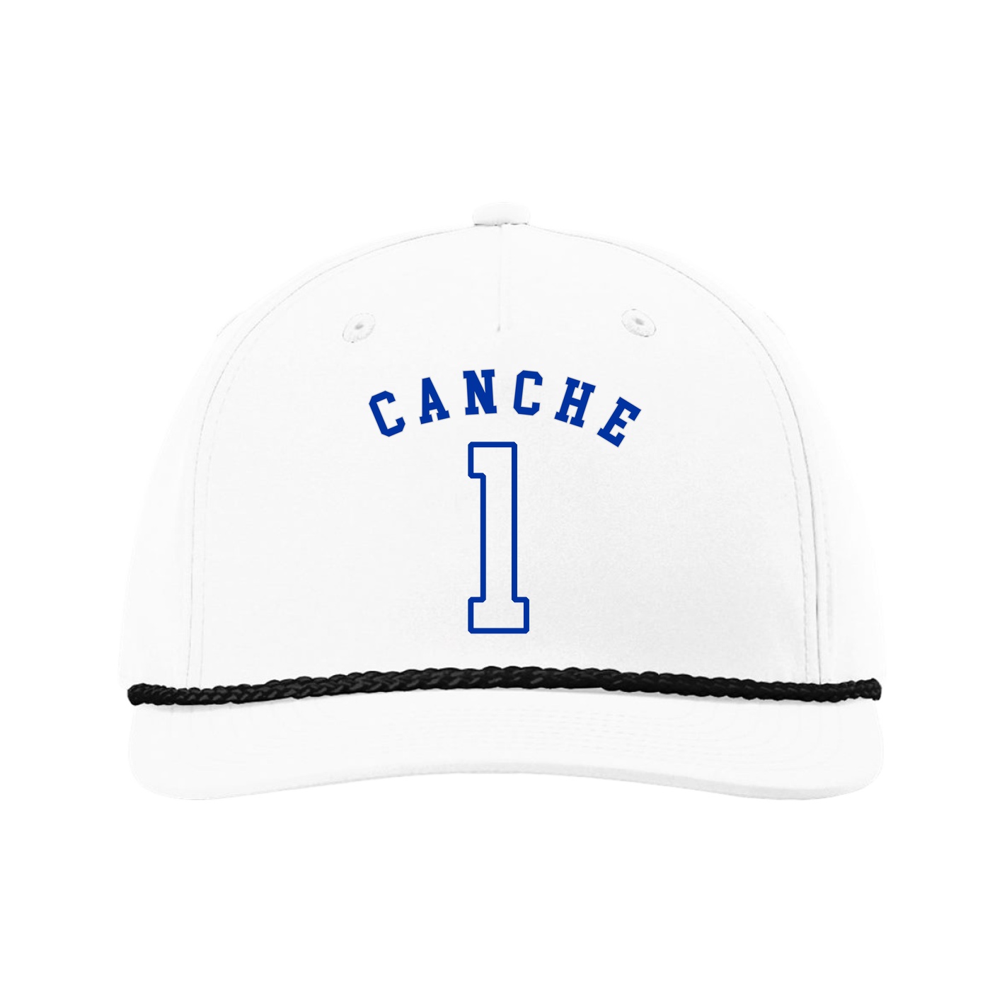 Five-Panel Classic Rope Cap — Shirsey Arch in White