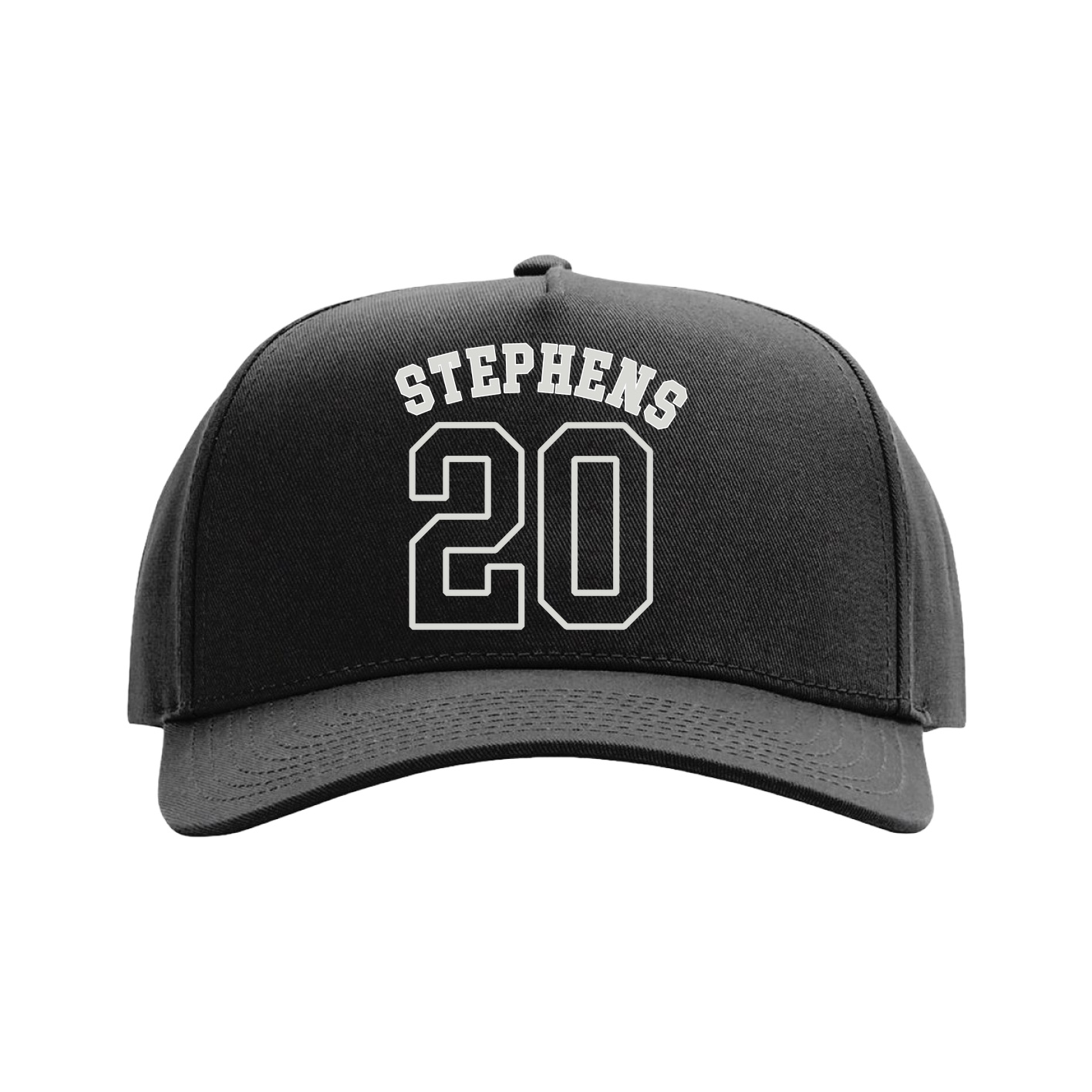 Full Fabric Five-Panel Champ Cap — Shirsey Arch in Black