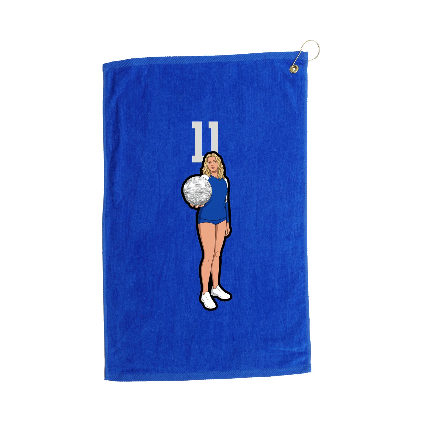 Golf Towel — Number Top in Royal