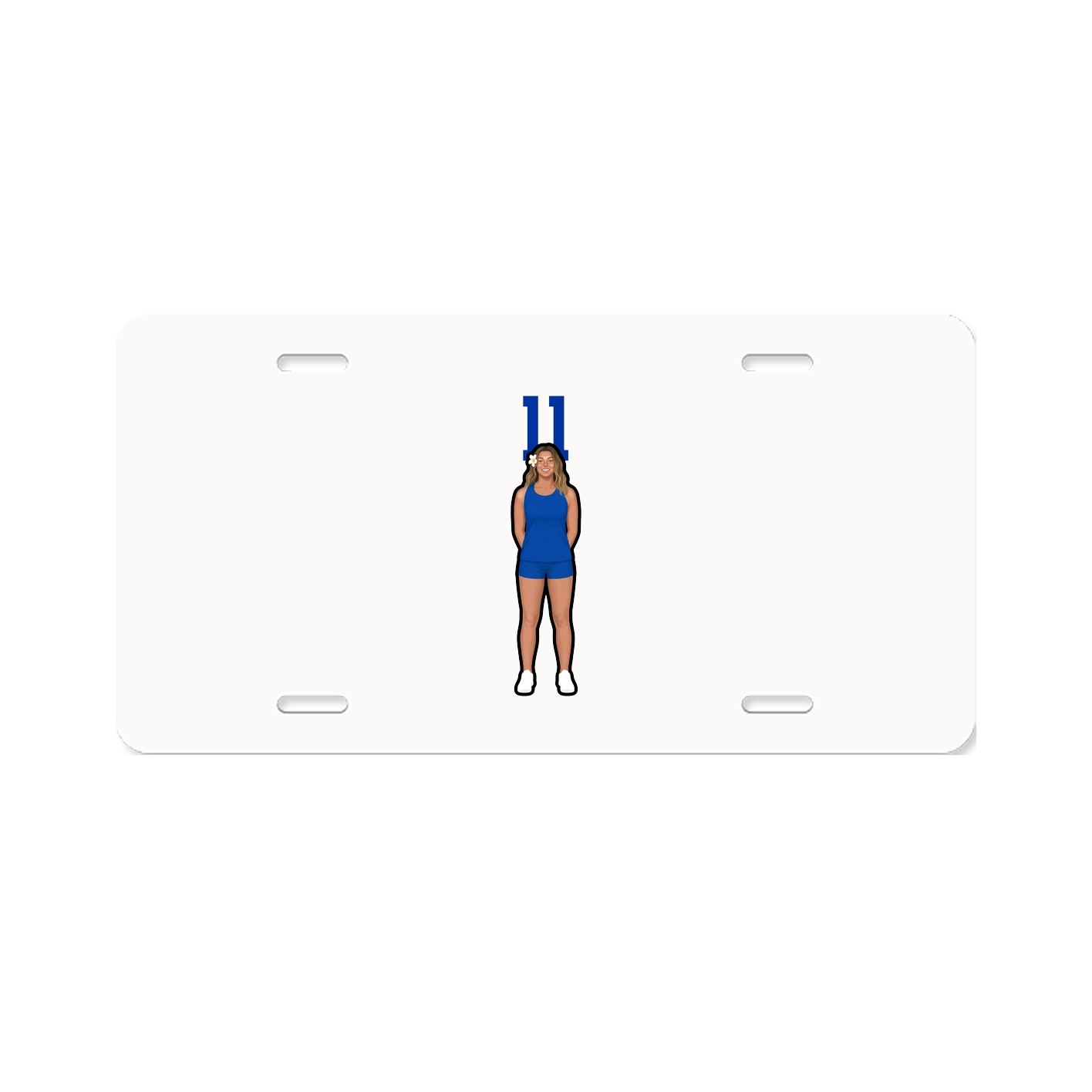 License Plate — Number Top in Classic