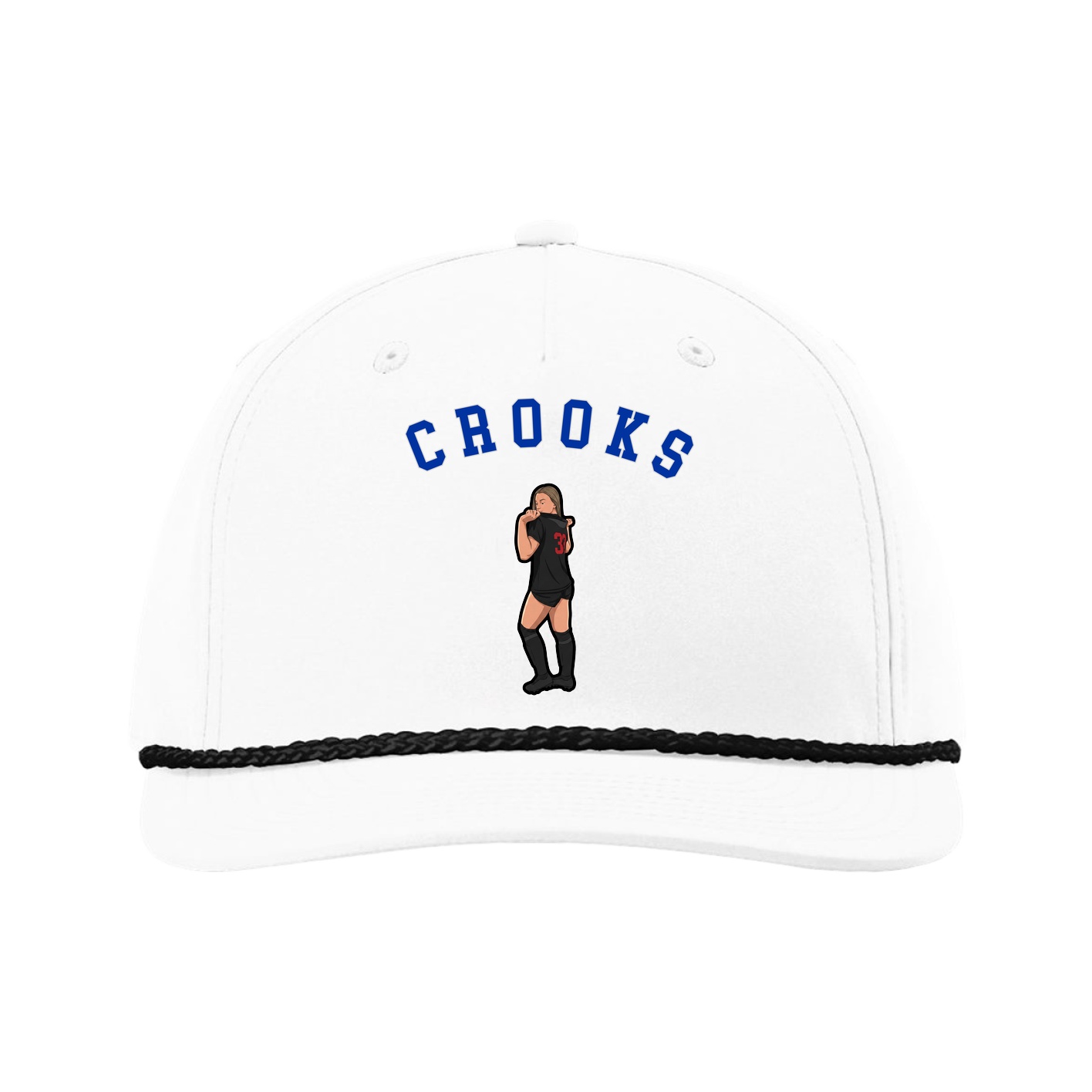 Five-Panel Classic Rope Cap — Shirsey Arch in White