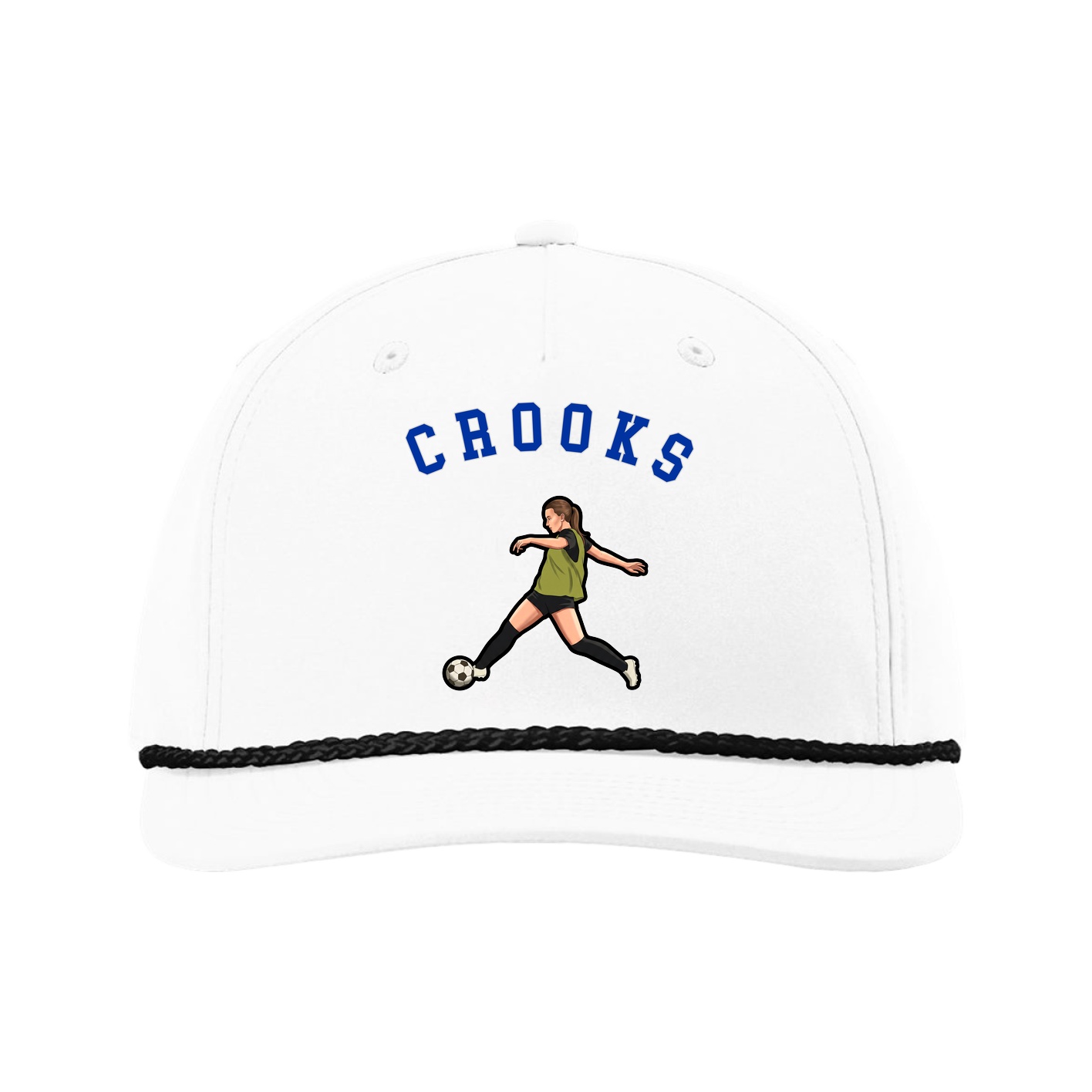 Five-Panel Classic Rope Cap — Shirsey Arch in White