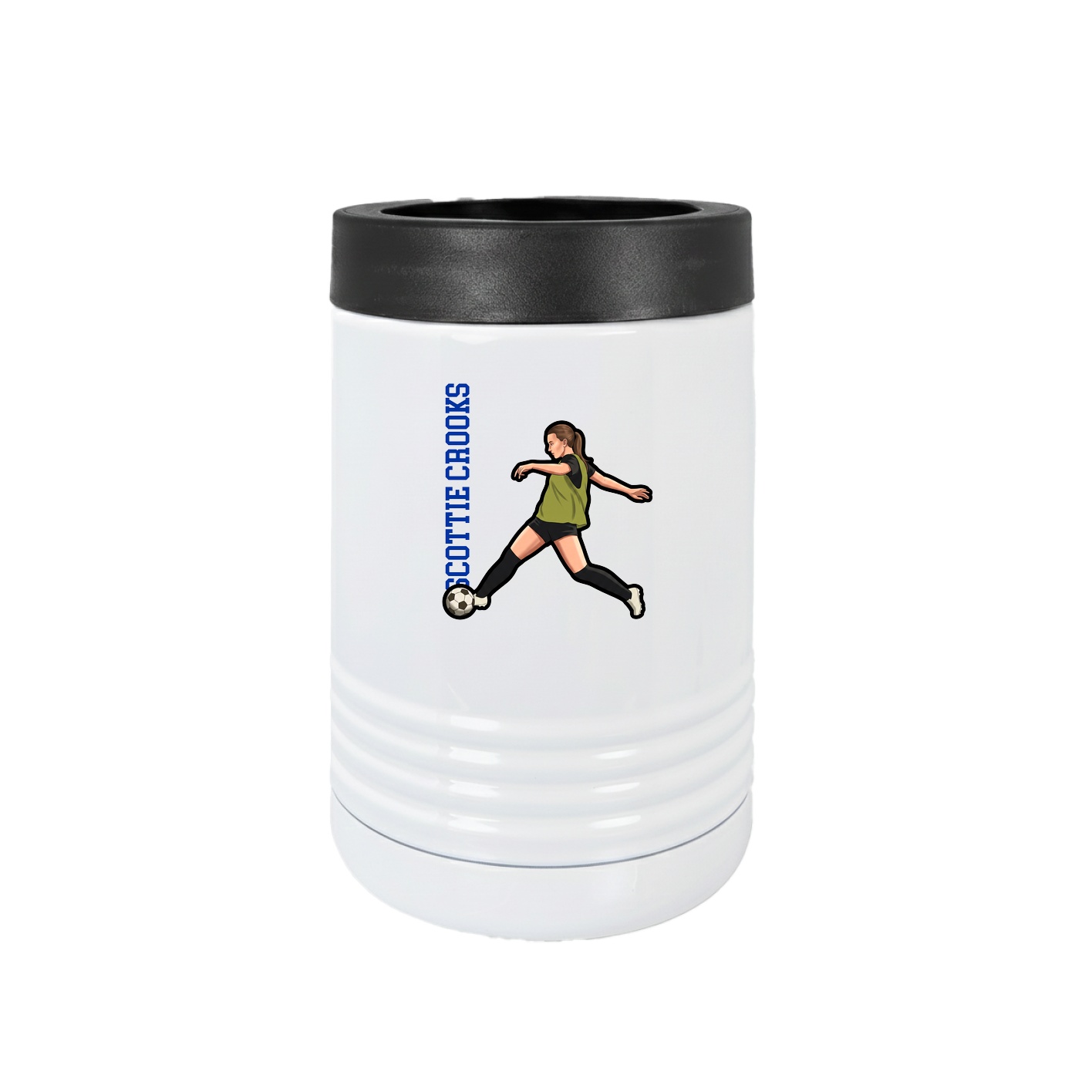 Beverage Holder — Name Vertical in White
